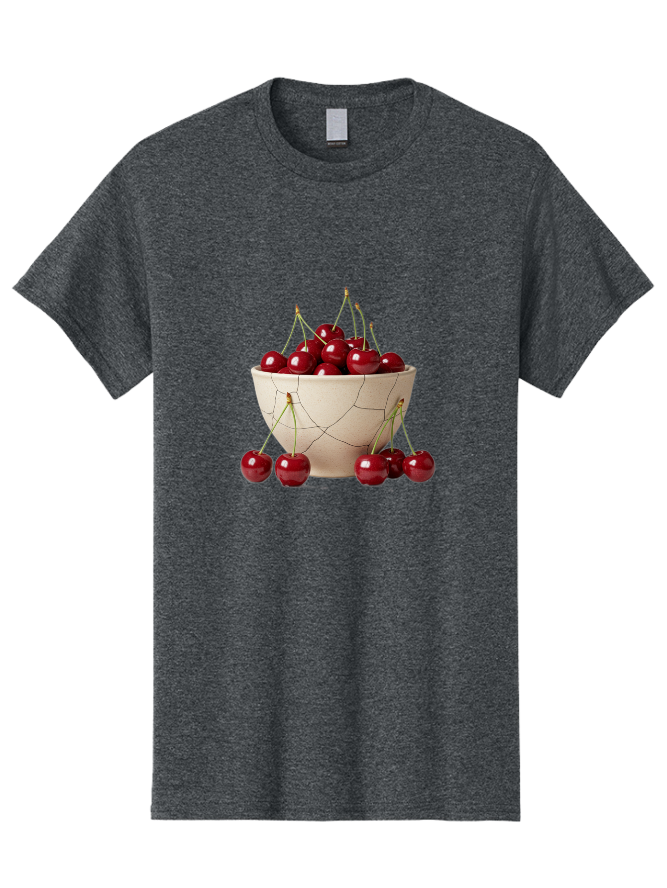 Cracked-Bowl-Cherries Men'S Graphic Tee, 100% Cotton, Comfortable Casual Summer Wear, Machine Washable, Vintage Camera, Old Camera, Antique Camera, Black Camera, Classic Photography, Photography Equipment, Nostalgic Device, Film Camera, Bah827