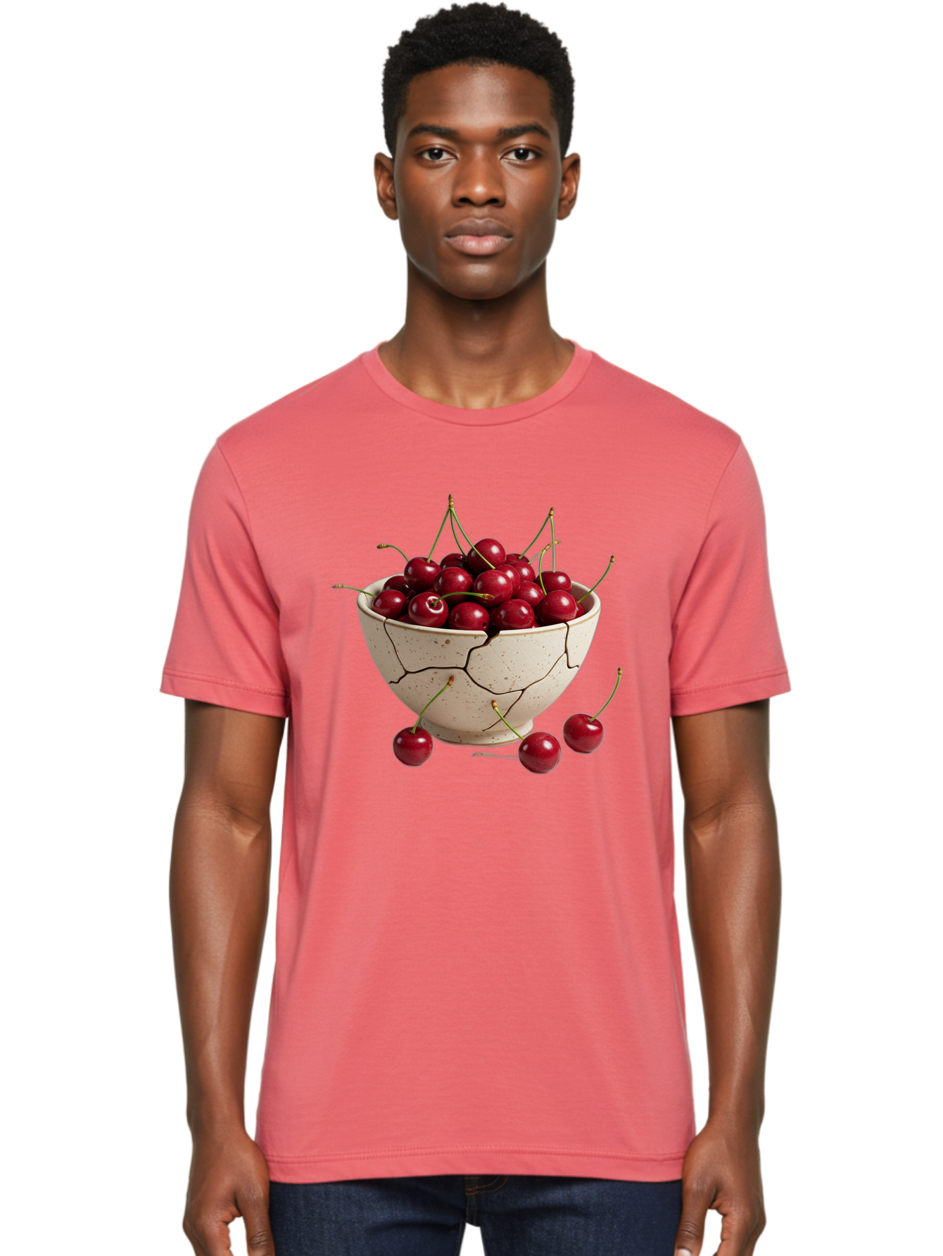 Cracked-Bowl-Of-Cherries Men'S Graphic Tee, 100% Cotton, Comfortable Casual Summer Wear, Machine Washable, Vintage Camera, Old Camera, Antique Camera, Black Camera, Classic Photography, Photography Equipment, Nostalgic Device, Film Camera, Bah828