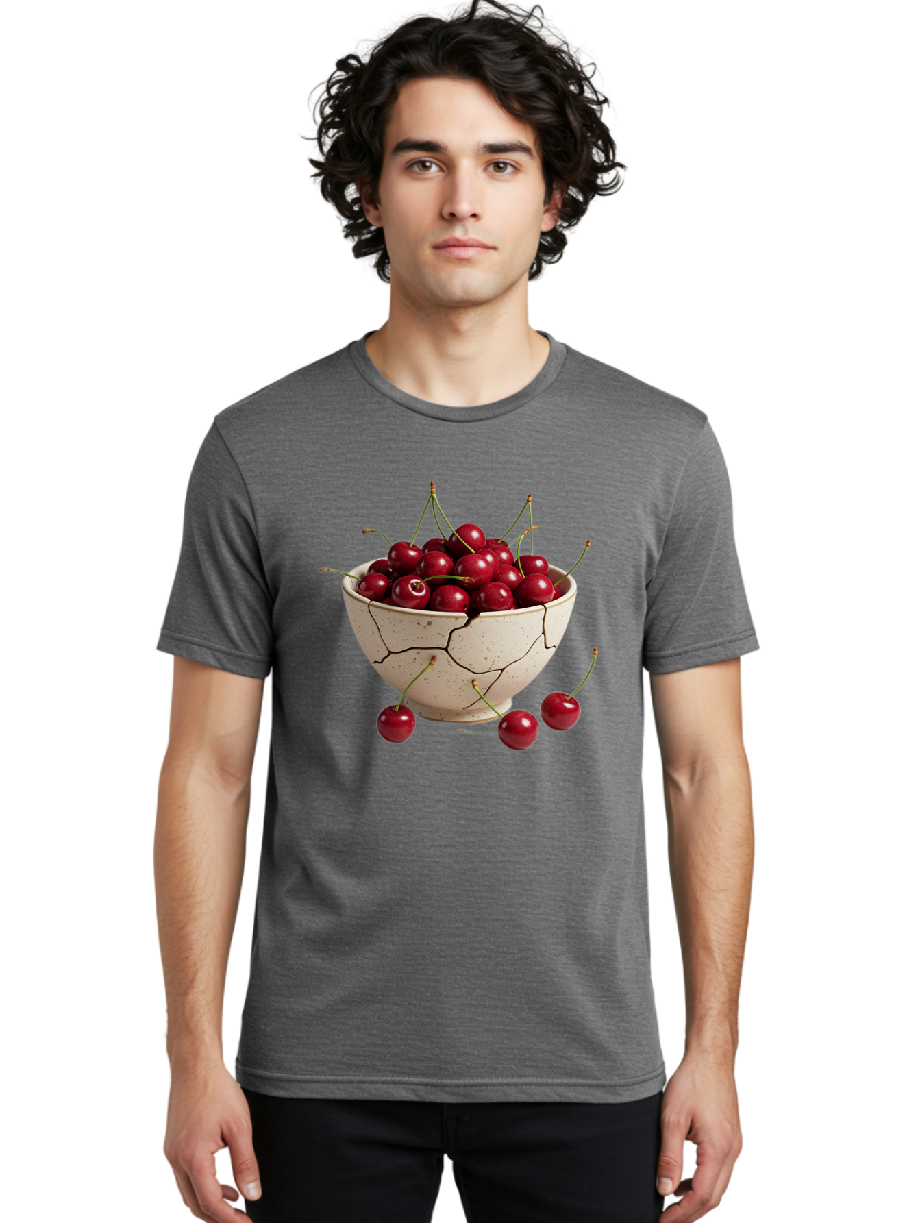 Cracked-Bowl-Of-Cherries Men'S Graphic Tee, 100% Cotton, Comfortable Casual Summer Wear, Machine Washable, Vintage Camera, Old Camera, Antique Camera, Black Camera, Classic Photography, Photography Equipment, Nostalgic Device, Film Camera, Bah828