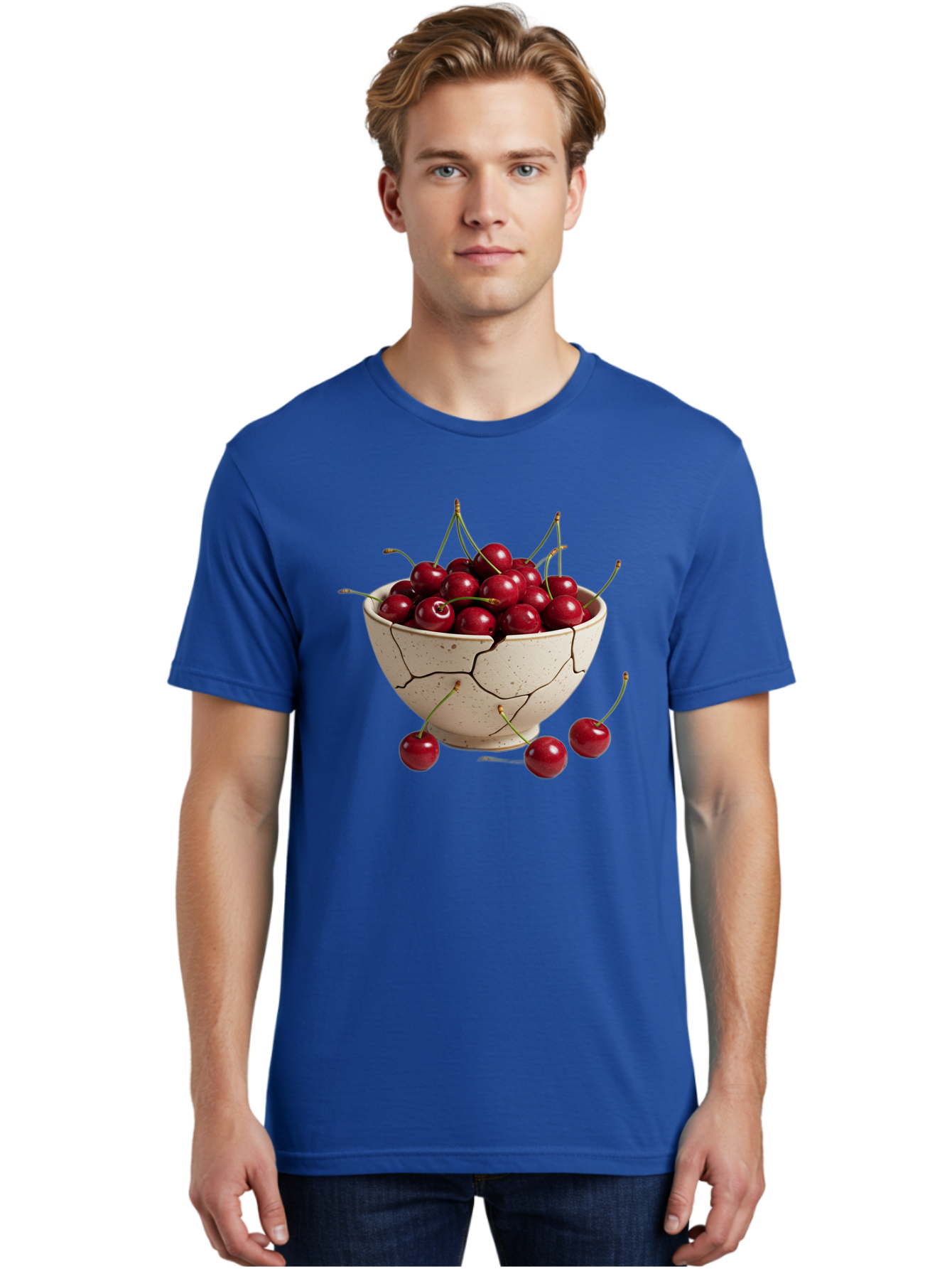 Cracked-Bowl-Of-Cherries Men'S Graphic Tee, 100% Cotton, Comfortable Casual Summer Wear, Machine Washable, Vintage Camera, Old Camera, Antique Camera, Black Camera, Classic Photography, Photography Equipment, Nostalgic Device, Film Camera, Bah828