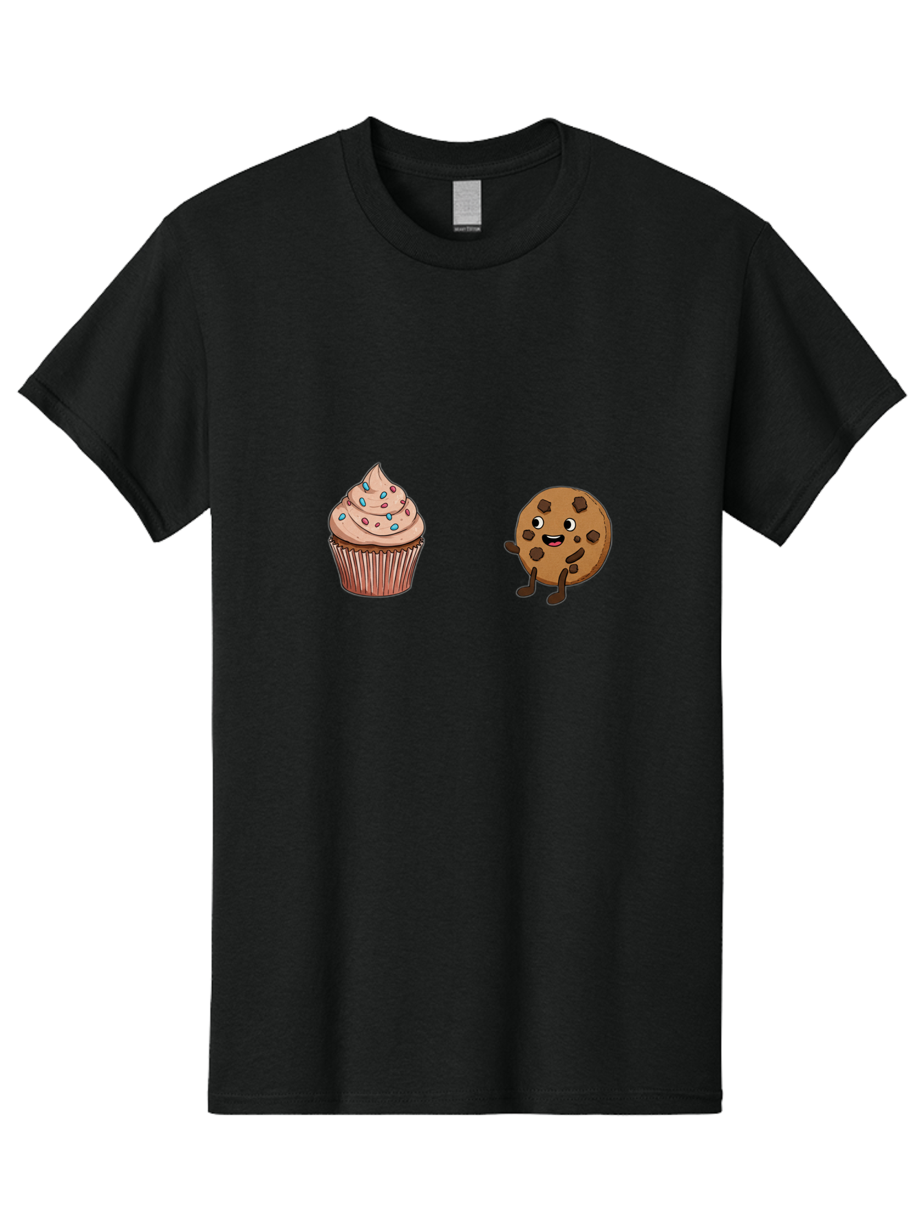 Cupcake-And-Cookie-1 Men'S Graphic Tee, 100% Cotton, Comfortable Casual Summer Wear, Machine Washable, Vintage Camera, Old Camera, Antique Camera, Black Camera, Classic Photography, Photography Equipment, Nostalgic Device, Film Camera, Bah843