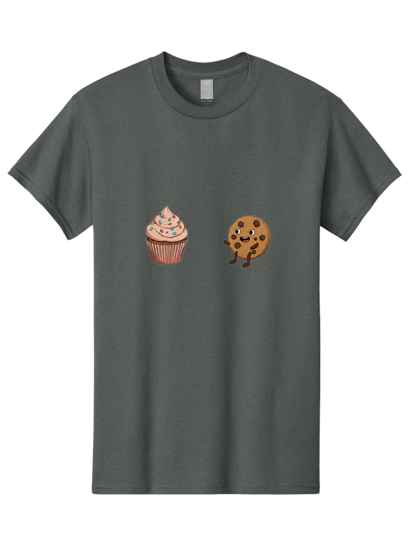 Cupcake-And-Cookie-1 Men'S Graphic Tee, 100% Cotton, Comfortable Casual Summer Wear, Machine Washable, Vintage Camera, Old Camera, Antique Camera, Black Camera, Classic Photography, Photography Equipment, Nostalgic Device, Film Camera, Bah843