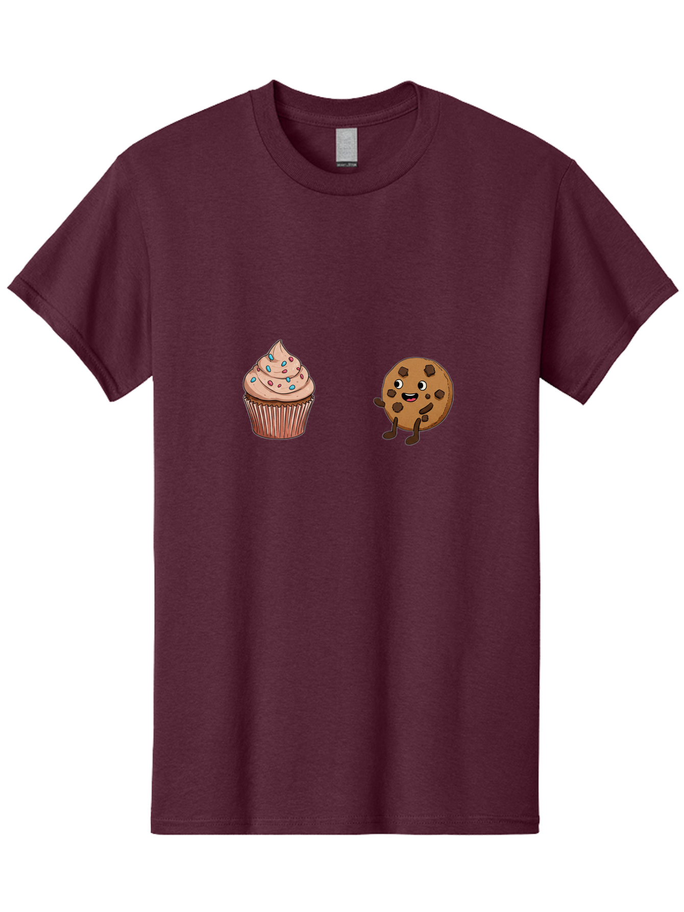 Cupcake-And-Cookie-1 Men'S Graphic Tee, 100% Cotton, Comfortable Casual Summer Wear, Machine Washable, Vintage Camera, Old Camera, Antique Camera, Black Camera, Classic Photography, Photography Equipment, Nostalgic Device, Film Camera, Bah843