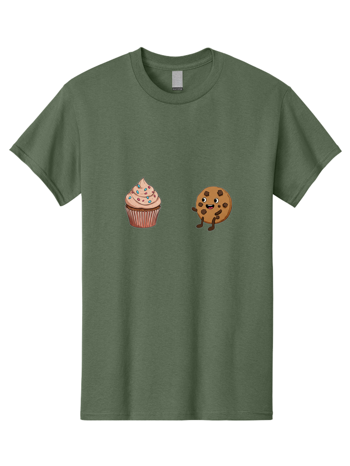 Cupcake-And-Cookie-1 Men'S Graphic Tee, 100% Cotton, Comfortable Casual Summer Wear, Machine Washable, Vintage Camera, Old Camera, Antique Camera, Black Camera, Classic Photography, Photography Equipment, Nostalgic Device, Film Camera, Bah843