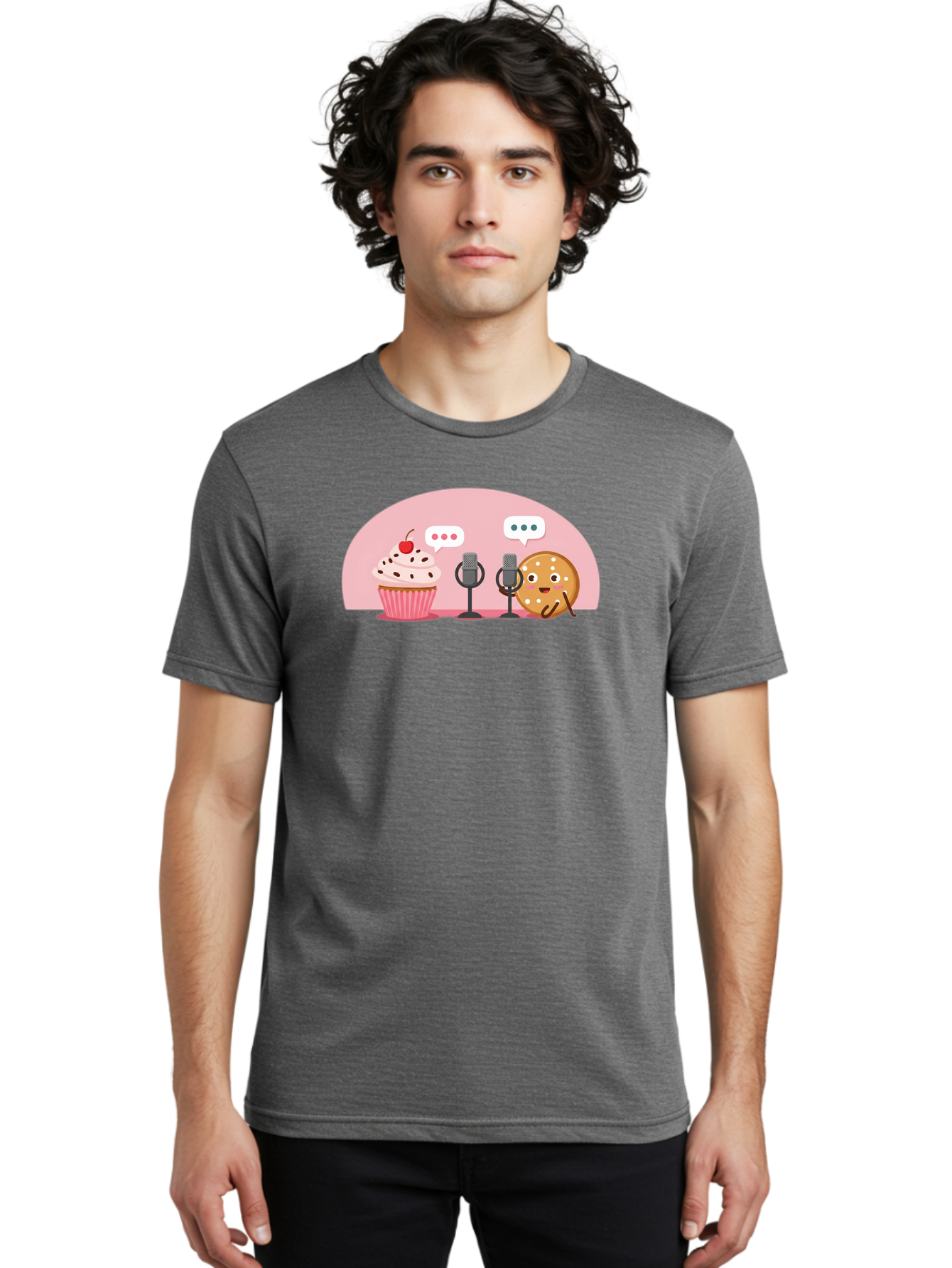 Cupcake-And-Cookie Men'S Graphic Tee, 100% Cotton, Comfortable Casual Summer Wear, Machine Washable, Vintage Camera, Old Camera, Antique Camera, Black Camera, Classic Photography, Photography Equipment, Nostalgic Device, Film Camera, Bah844