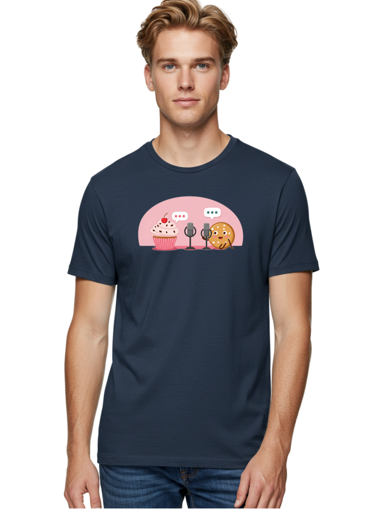 Cupcake-And-Cookie Men'S Graphic Tee, 100% Cotton, Comfortable Casual Summer Wear, Machine Washable, Vintage Camera, Old Camera, Antique Camera, Black Camera, Classic Photography, Photography Equipment, Nostalgic Device, Film Camera, Bah844