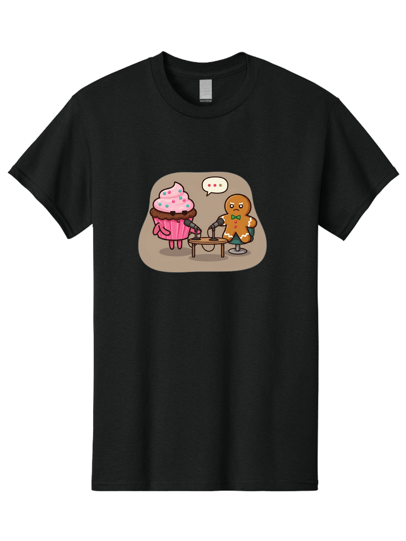 Cupcake-And-Gingerbread-Man Men'S Graphic Tee, 100% Cotton, Comfortable Casual Summer Wear, Machine Washable, Vintage Camera, Old Camera, Antique Camera, Black Camera, Classic Photography, Photography Equipment, Nostalgic Device, Film Camera, Bah845
