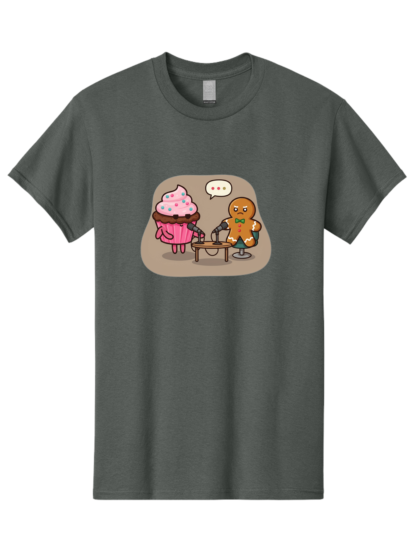 Cupcake-And-Gingerbread-Man Men'S Graphic Tee, 100% Cotton, Comfortable Casual Summer Wear, Machine Washable, Vintage Camera, Old Camera, Antique Camera, Black Camera, Classic Photography, Photography Equipment, Nostalgic Device, Film Camera, Bah845