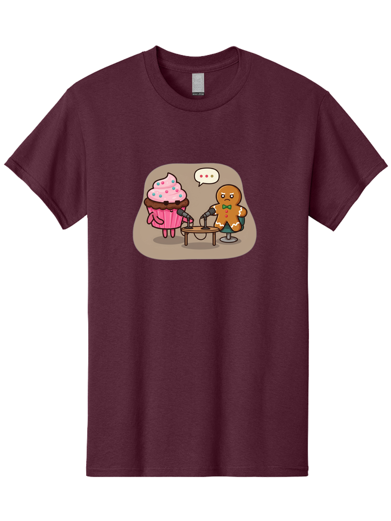 Cupcake-And-Gingerbread-Man Men'S Graphic Tee, 100% Cotton, Comfortable Casual Summer Wear, Machine Washable, Vintage Camera, Old Camera, Antique Camera, Black Camera, Classic Photography, Photography Equipment, Nostalgic Device, Film Camera, Bah845