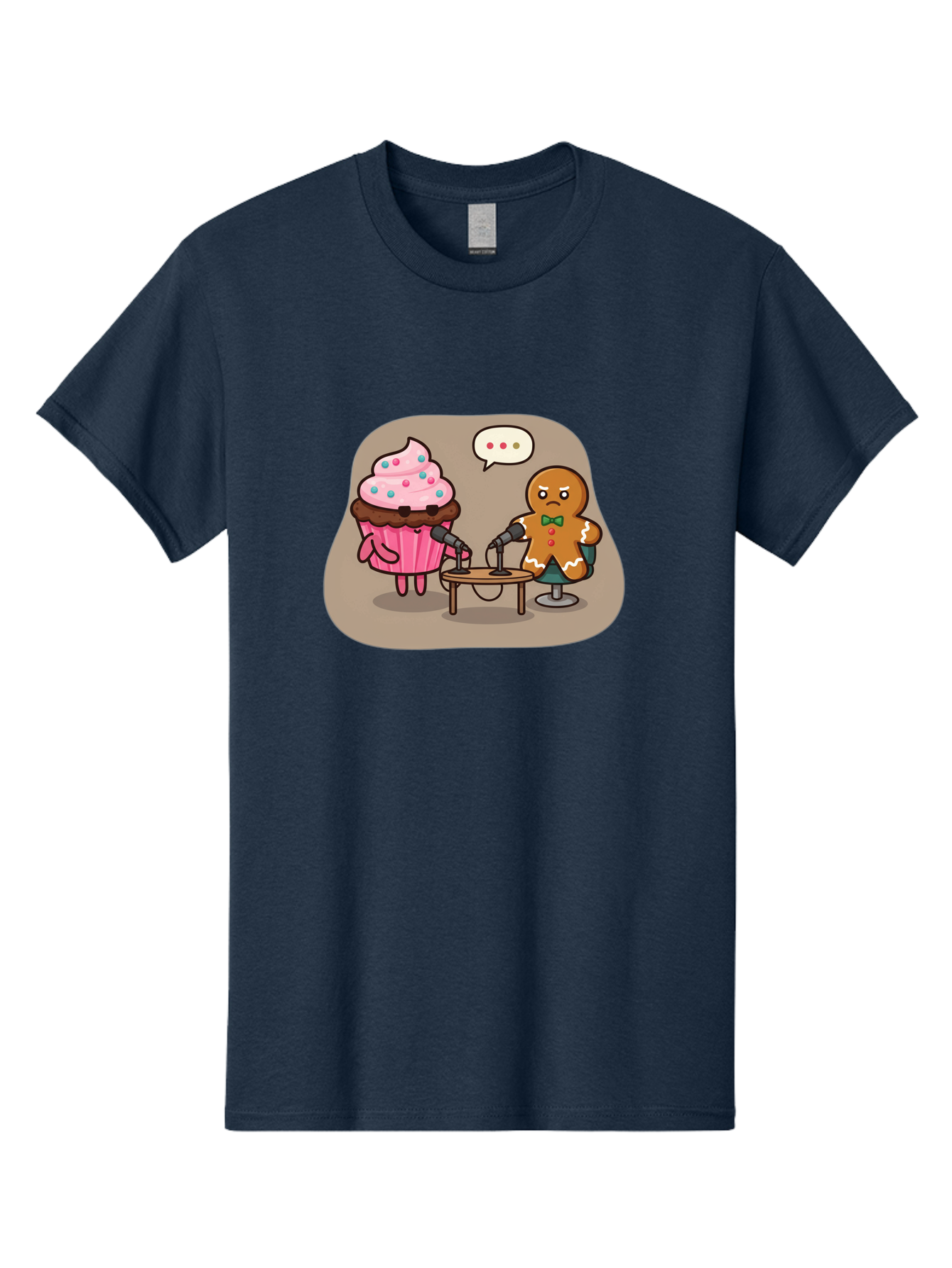Cupcake-And-Gingerbread-Man Men'S Graphic Tee, 100% Cotton, Comfortable Casual Summer Wear, Machine Washable, Vintage Camera, Old Camera, Antique Camera, Black Camera, Classic Photography, Photography Equipment, Nostalgic Device, Film Camera, Bah845