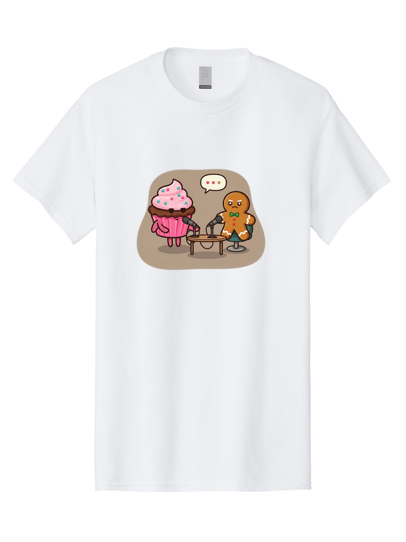 Cupcake-And-Gingerbread-Man Men'S Graphic Tee, 100% Cotton, Comfortable Casual Summer Wear, Machine Washable, Vintage Camera, Old Camera, Antique Camera, Black Camera, Classic Photography, Photography Equipment, Nostalgic Device, Film Camera, Bah845