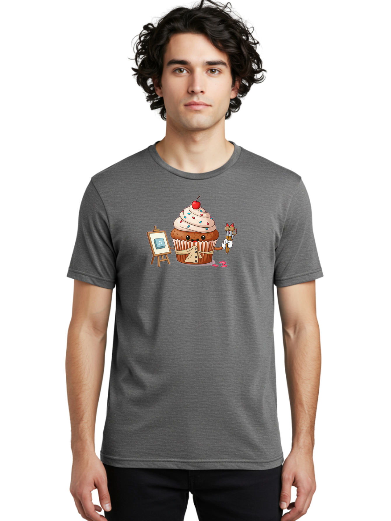 Cupcake-Artist Men'S Graphic Tee, 100% Cotton, Comfortable Casual Summer Wear, Machine Washable, Vintage Camera, Old Camera, Antique Camera, Black Camera, Classic Photography, Photography Equipment, Nostalgic Device, Film Camera, Camera Art Bah846