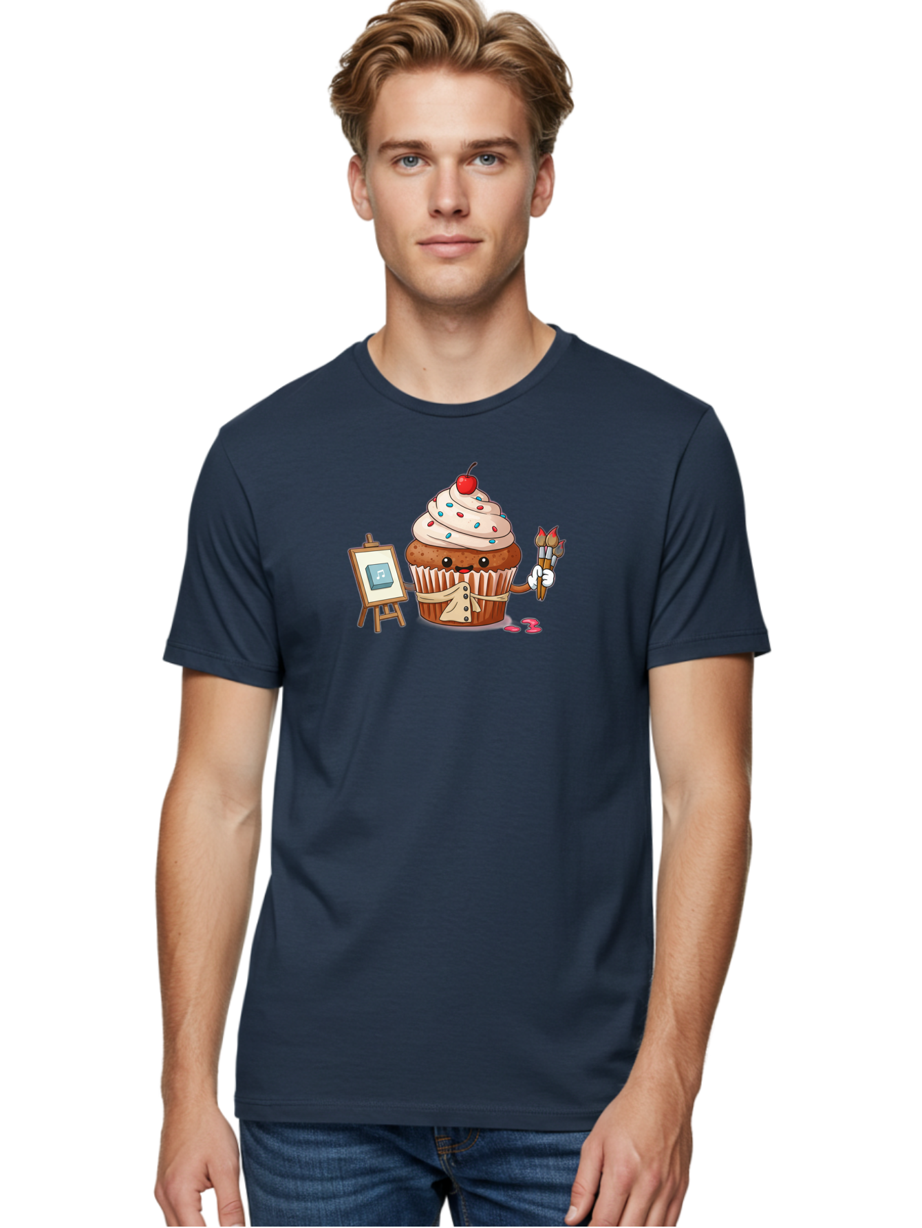 Cupcake-Artist Men'S Graphic Tee, 100% Cotton, Comfortable Casual Summer Wear, Machine Washable, Vintage Camera, Old Camera, Antique Camera, Black Camera, Classic Photography, Photography Equipment, Nostalgic Device, Film Camera, Camera Art Bah846