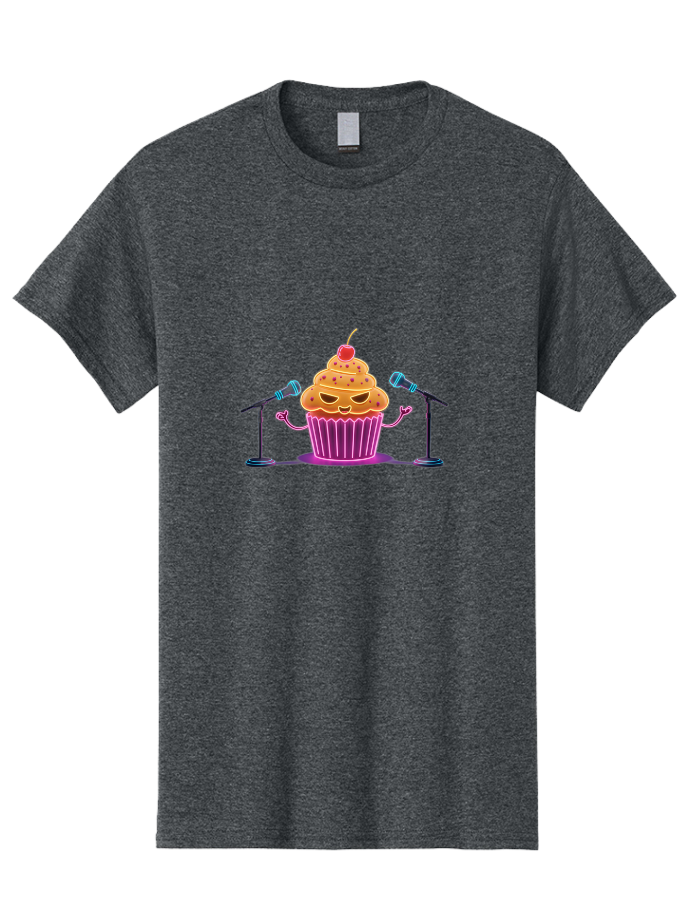 Cupcake-Character Men'S Graphic Tee, 100% Cotton, Comfortable Casual Summer Wear, Machine Washable, Vintage Camera, Old Camera, Antique Camera, Black Camera, Classic Photography, Photography Equipment, Nostalgic Device, Film Camera, Camera Art Bah847