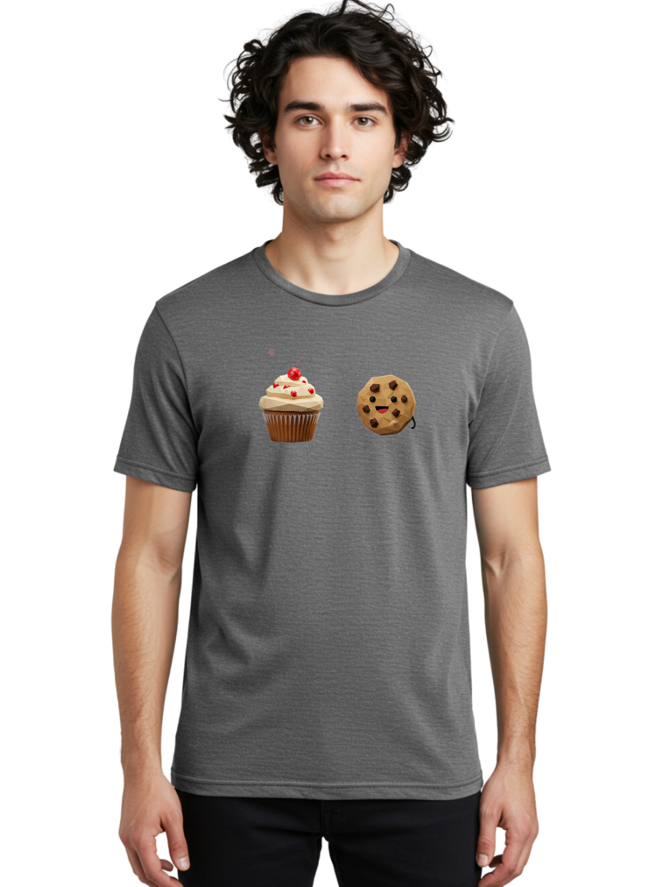 Cupcake-Cookie Men'S Graphic Tee, 100% Cotton, Comfortable Casual Summer Wear, Machine Washable, Vintage Camera, Old Camera, Antique Camera, Black Camera, Classic Photography, Photography Equipment, Nostalgic Device, Film Camera, Camera Art Bah849