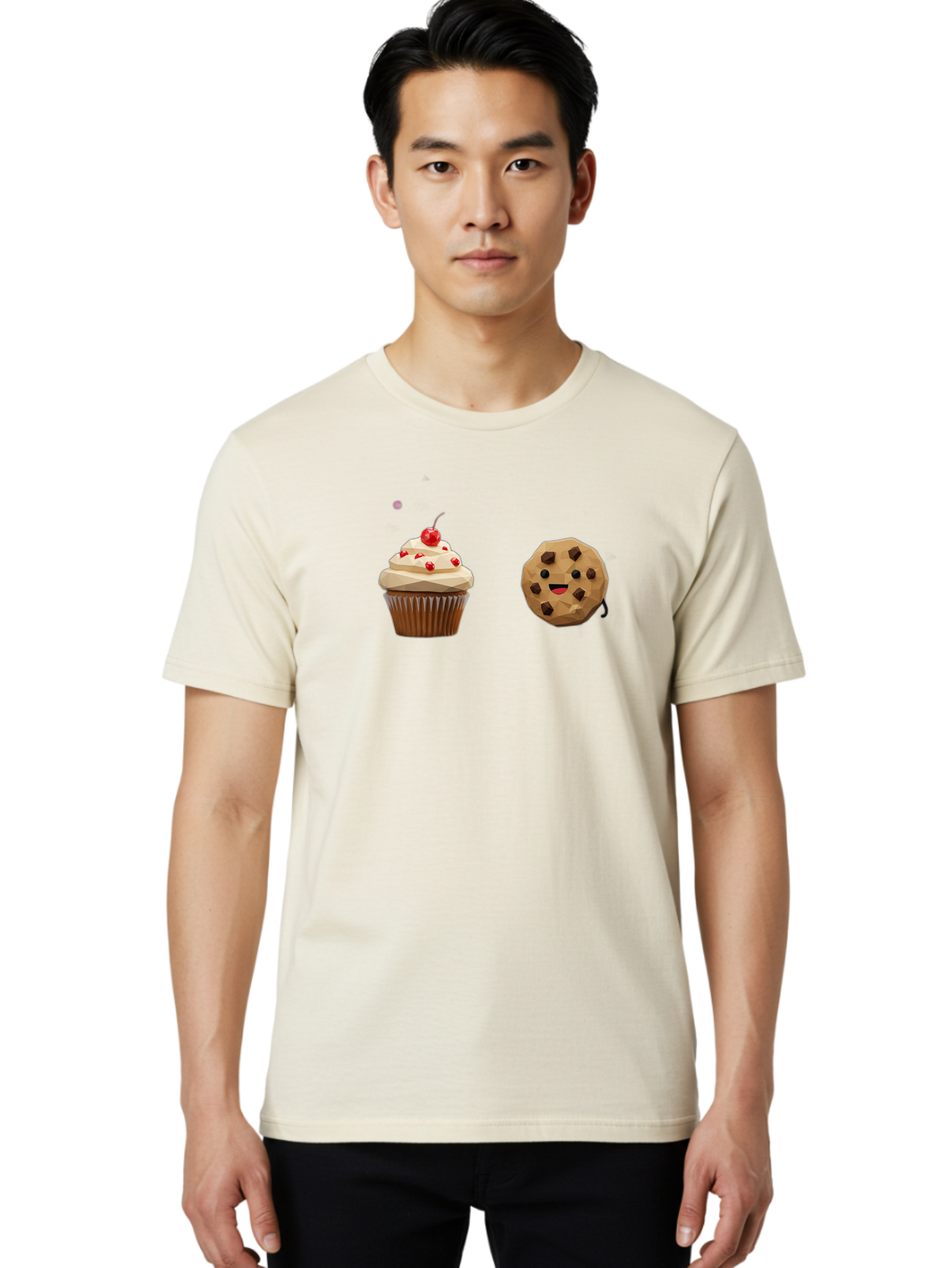 Cupcake-Cookie Men'S Graphic Tee, 100% Cotton, Comfortable Casual Summer Wear, Machine Washable, Vintage Camera, Old Camera, Antique Camera, Black Camera, Classic Photography, Photography Equipment, Nostalgic Device, Film Camera, Camera Art Bah849