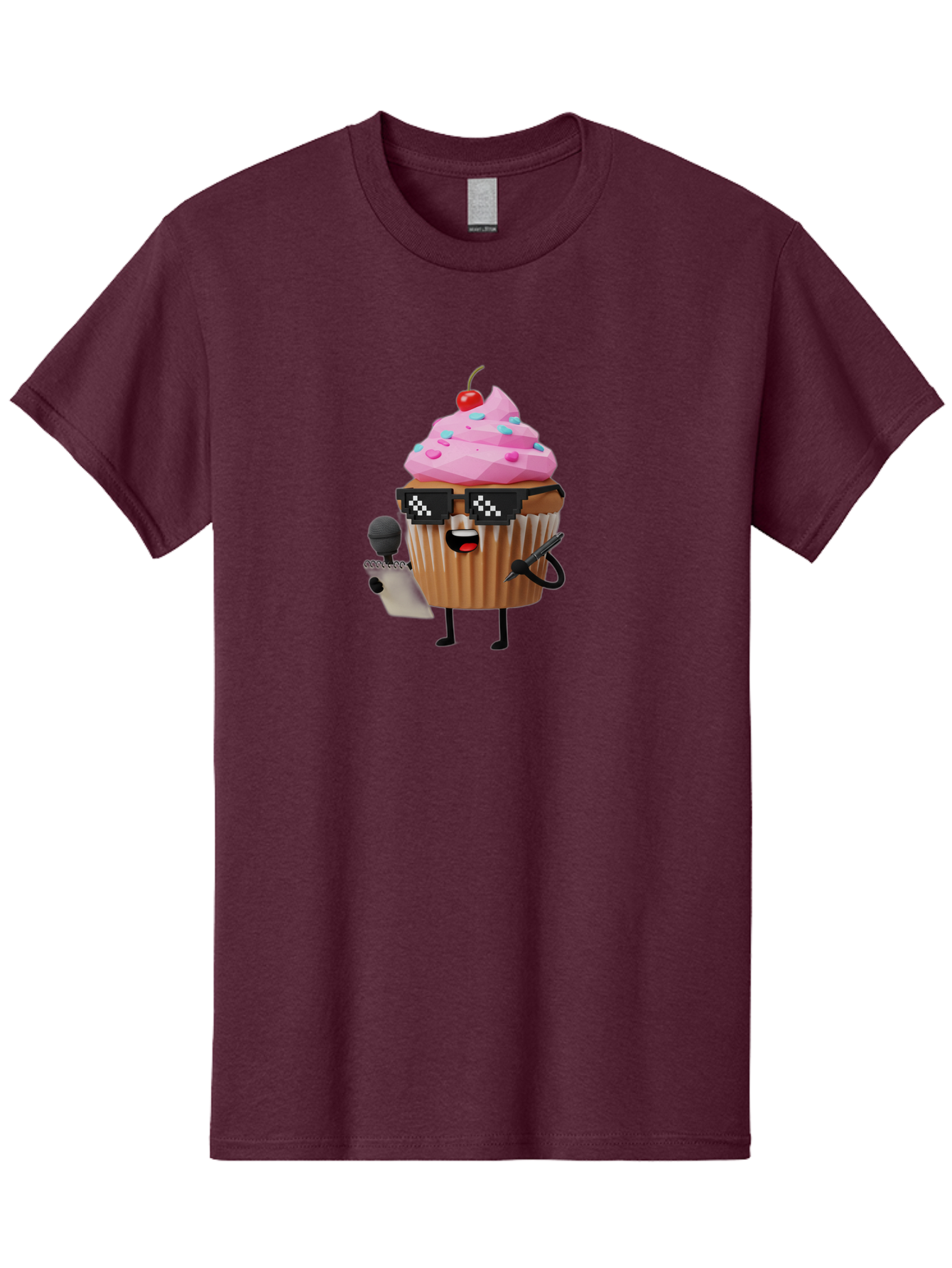 Cupcake-Dj-1 Men'S Graphic Tee, 100% Cotton, Comfortable Casual Summer Wear, Machine Washable, Vintage Camera, Old Camera, Antique Camera, Black Camera, Classic Photography, Photography Equipment, Nostalgic Device, Film Camera, Camera Art Bah851