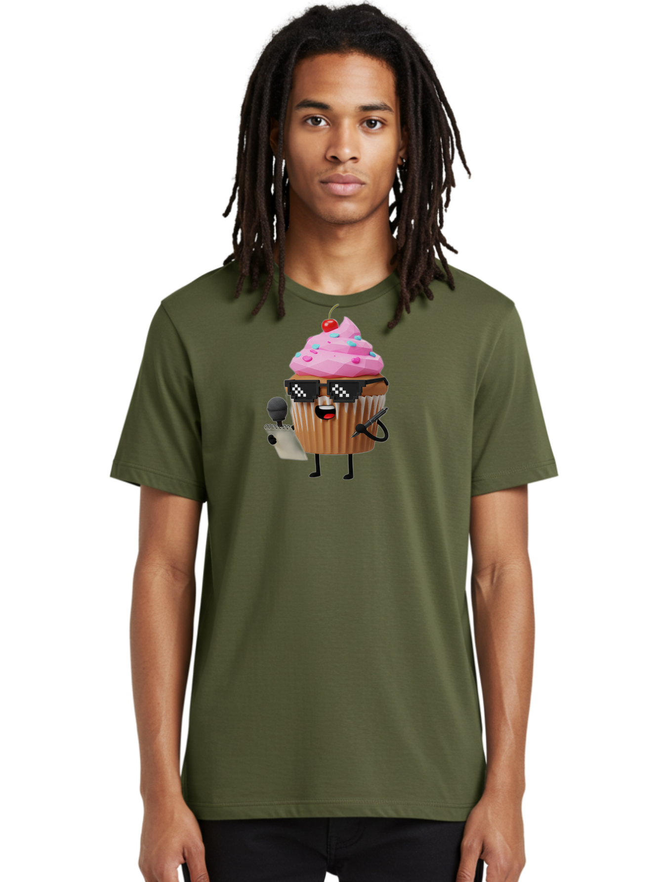 Cupcake-Dj-1 Men'S Graphic Tee, 100% Cotton, Comfortable Casual Summer Wear, Machine Washable, Vintage Camera, Old Camera, Antique Camera, Black Camera, Classic Photography, Photography Equipment, Nostalgic Device, Film Camera, Camera Art Bah851
