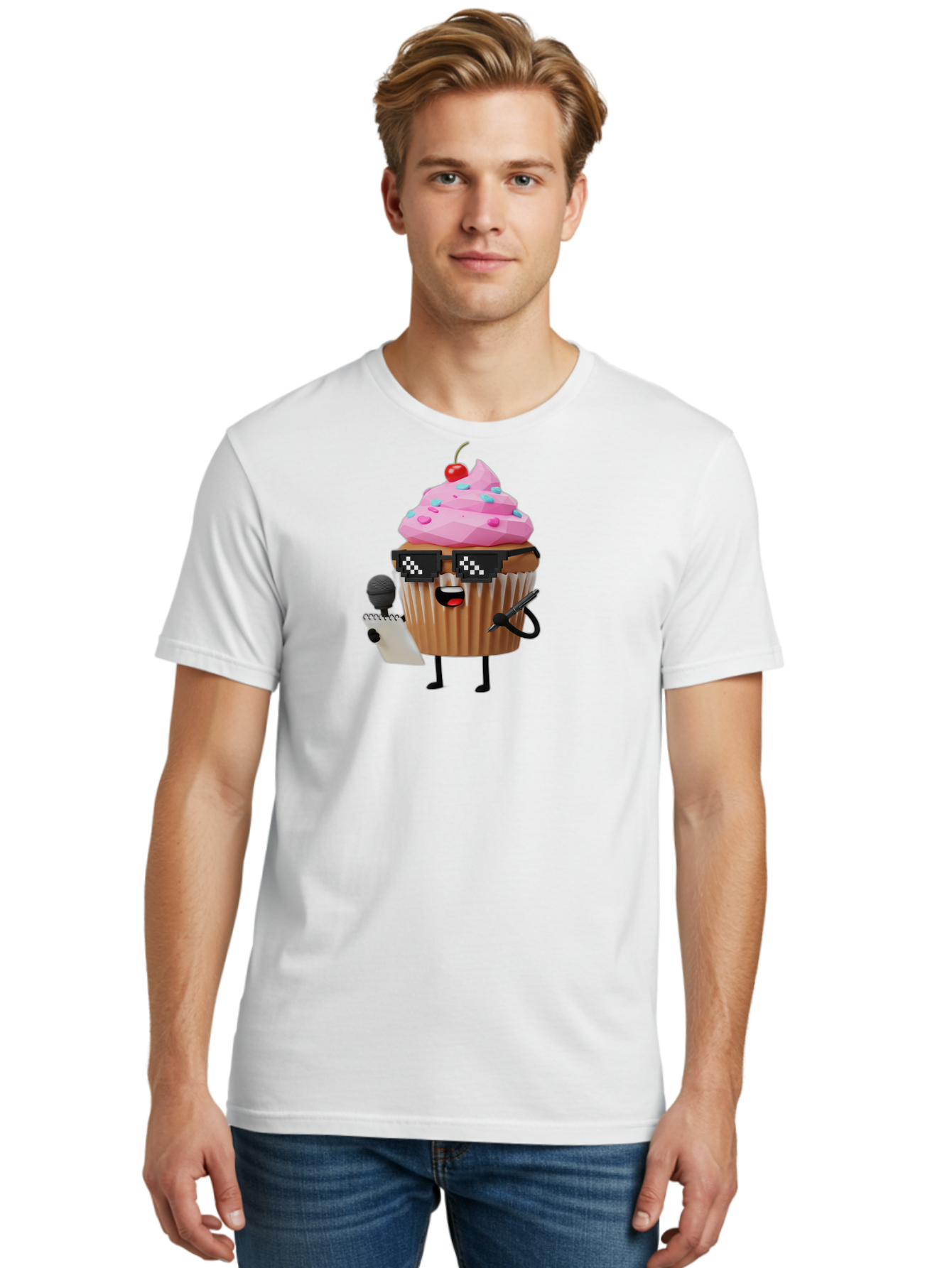 Cupcake-Dj-1 Men'S Graphic Tee, 100% Cotton, Comfortable Casual Summer Wear, Machine Washable, Vintage Camera, Old Camera, Antique Camera, Black Camera, Classic Photography, Photography Equipment, Nostalgic Device, Film Camera, Camera Art Bah851