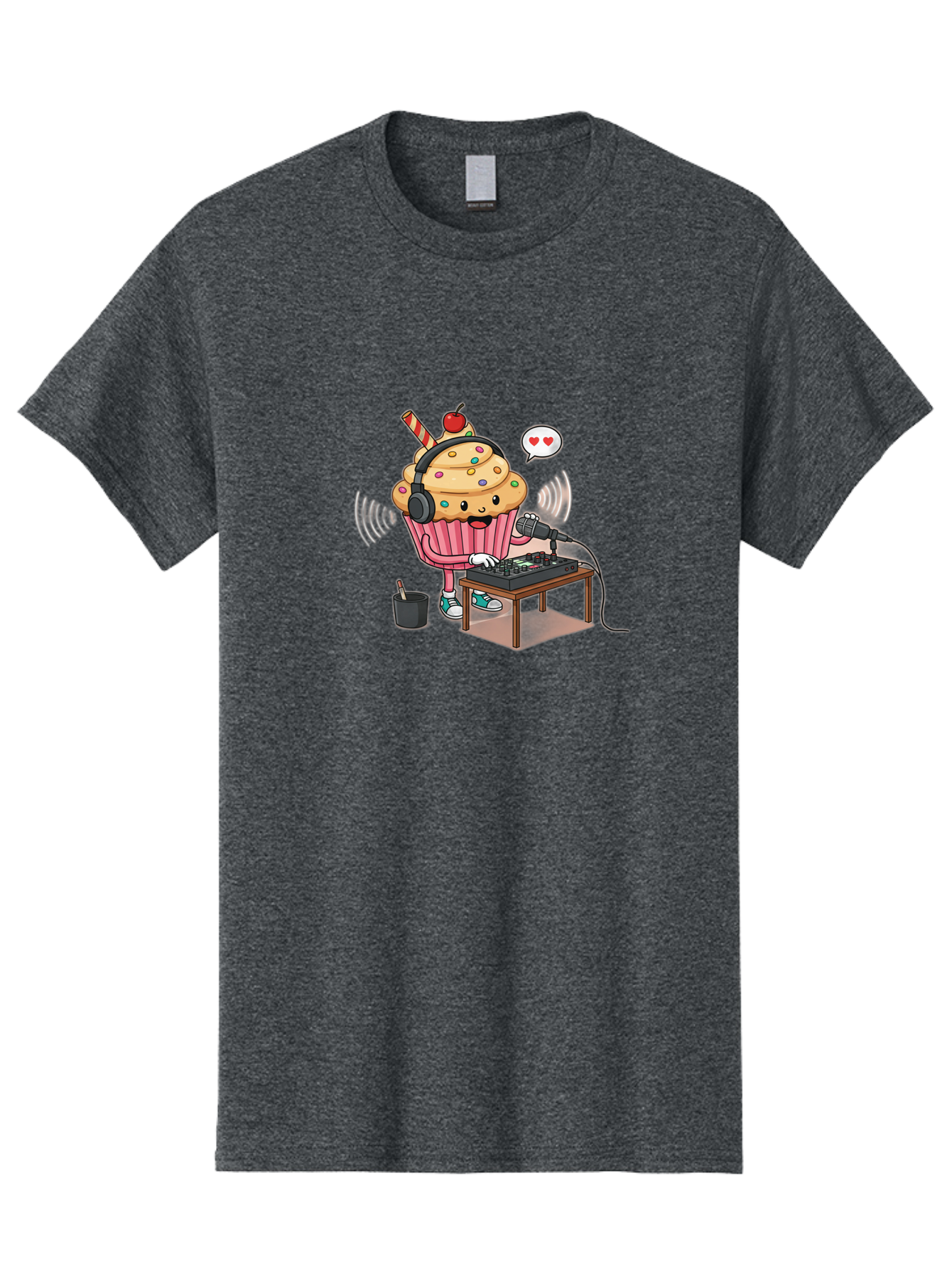 Cupcake-Dj-2 Men'S Graphic Tee, 100% Cotton, Comfortable Casual Summer Wear, Machine Washable, Vintage Camera, Old Camera, Antique Camera, Black Camera, Classic Photography, Photography Equipment, Nostalgic Device, Film Camera, Camera Art Bah852