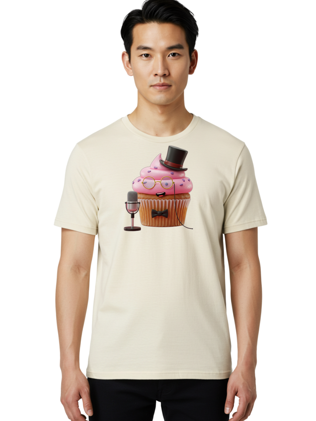 Cupcake-Dj-6 Men'S Graphic Tee, 100% Cotton, Comfortable Casual Summer Wear, Machine Washable, Vintage Camera, Old Camera, Antique Camera, Black Camera, Classic Photography, Photography Equipment, Nostalgic Device, Film Camera, Camera Art Bah856