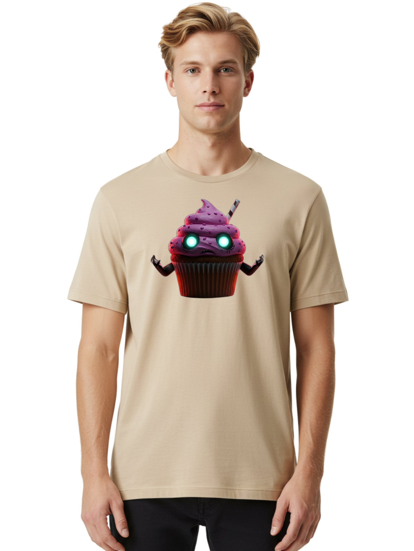 Cupcake-Monster Men'S Graphic Tee, 100% Cotton, Comfortable Casual Summer Wear, Machine Washable, Vintage Camera, Old Camera, Antique Camera, Black Camera, Classic Photography, Photography Equipment, Nostalgic Device, Film Camera, Camera Art Bah860