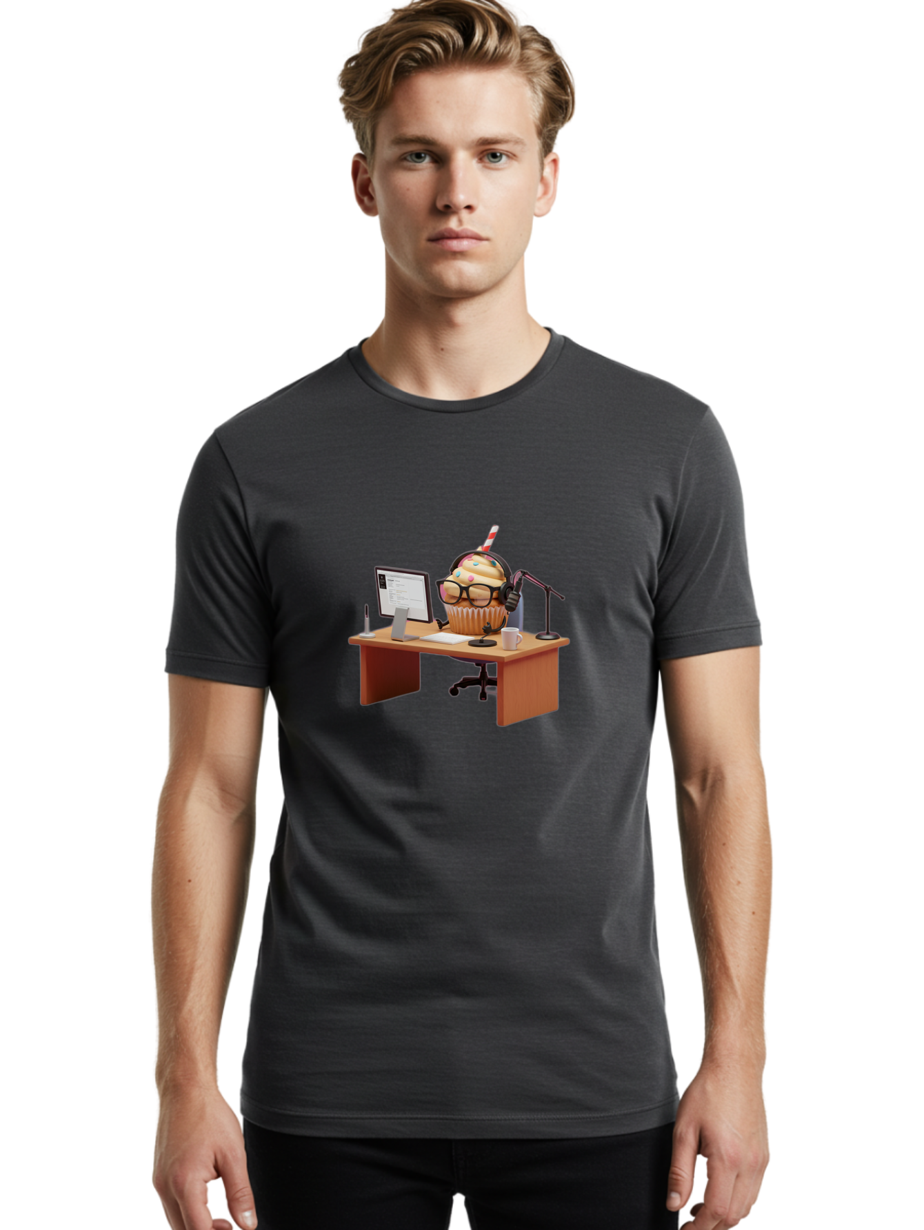Cupcake-Office-Worker Men'S Graphic Tee, 100% Cotton, Comfortable Casual Summer Wear, Machine Washable, Vintage Camera, Old Camera, Antique Camera, Black Camera, Classic Photography, Photography Equipment, Nostalgic Device, Film Camera, Bah861