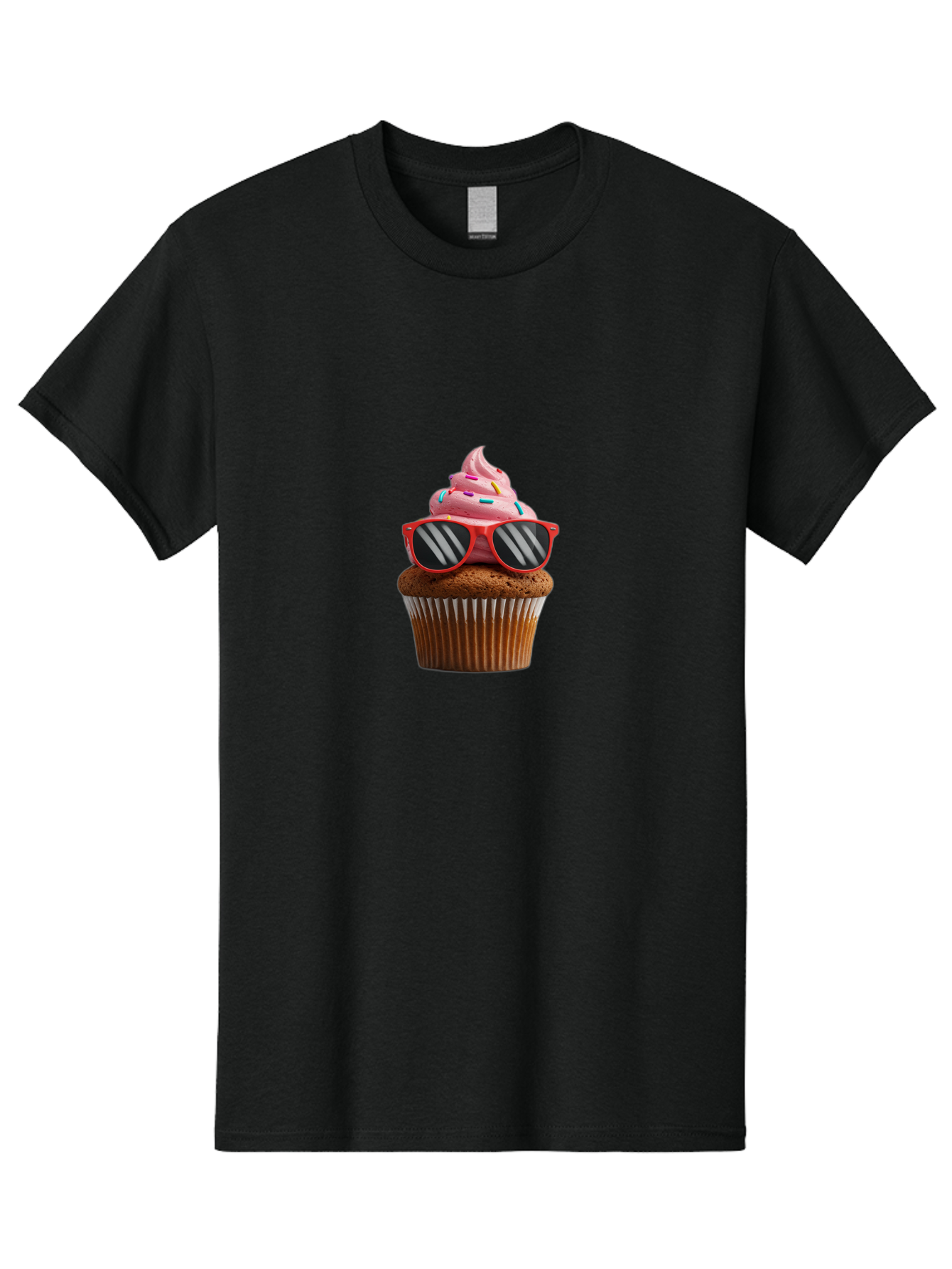Cupcake-Wearing-Sunglasses Men'S Graphic Tee, 100% Cotton, Comfortable Casual Summer Wear, Machine Washable, Vintage Camera, Old Camera, Antique Camera, Black Camera, Classic Photography, Photography Equipment, Nostalgic Device, Film Camera, Bah865