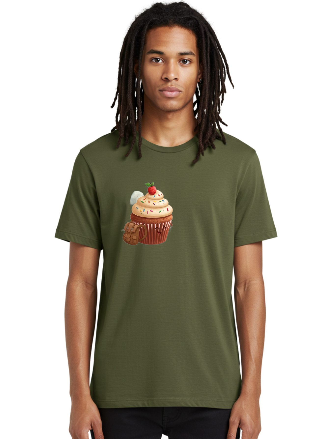 Cupcake-With-Backpack Men'S Graphic Tee, 100% Cotton, Comfortable Casual Summer Wear, Machine Washable, Vintage Camera, Old Camera, Antique Camera, Black Camera, Classic Photography, Photography Equipment, Nostalgic Device, Film Camera, Bah866
