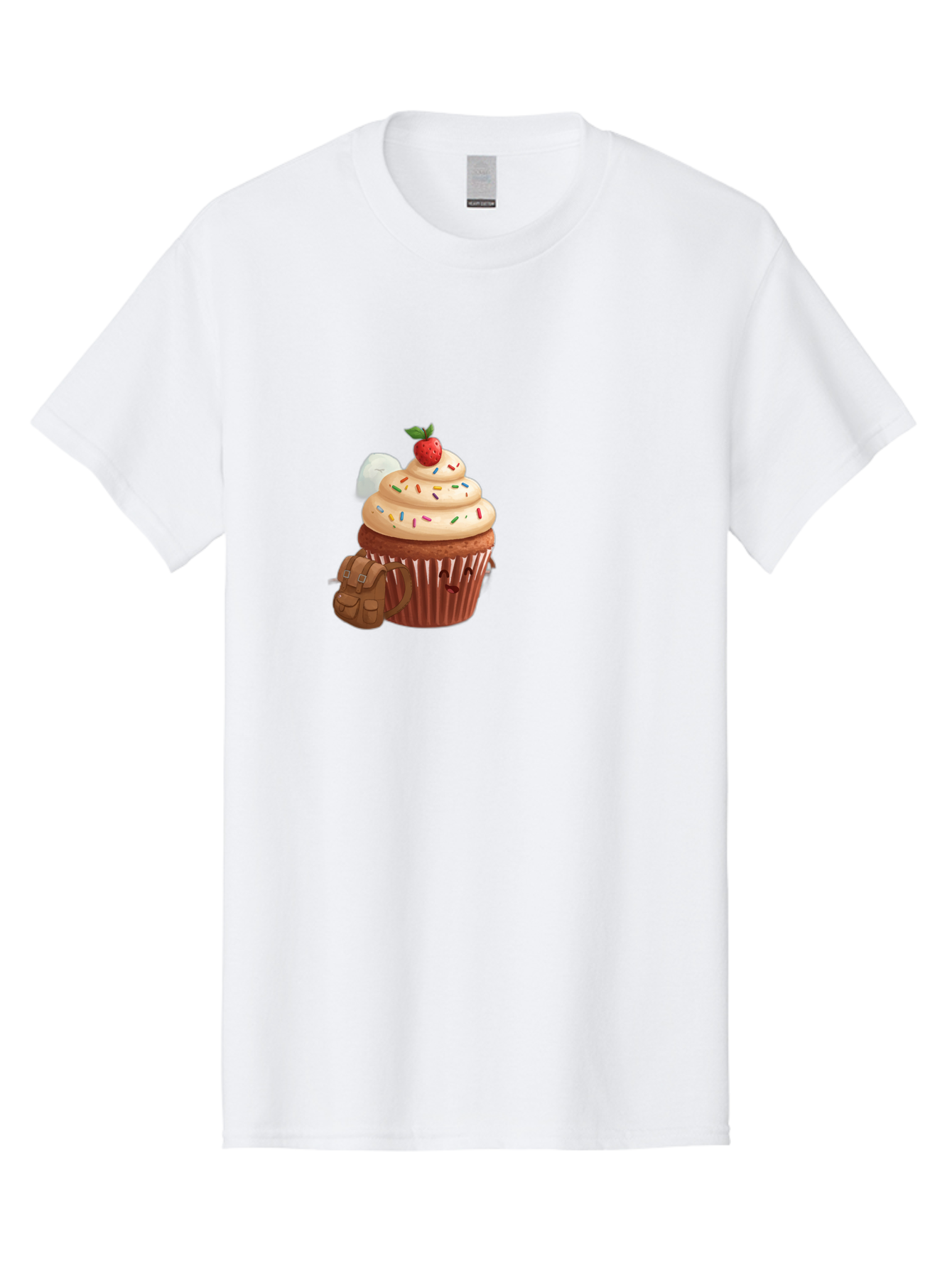 Cupcake-With-Backpack Men'S Graphic Tee, 100% Cotton, Comfortable Casual Summer Wear, Machine Washable, Vintage Camera, Old Camera, Antique Camera, Black Camera, Classic Photography, Photography Equipment, Nostalgic Device, Film Camera, Bah866