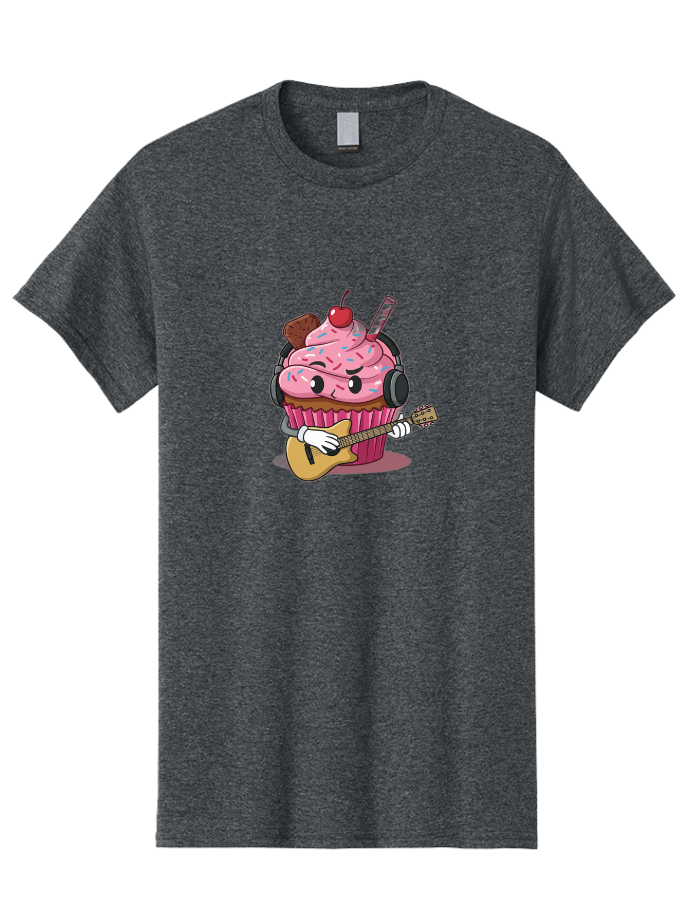 Cupcake-With-Guitar Men'S Graphic Tee, 100% Cotton, Comfortable Casual Summer Wear, Machine Washable, Vintage Camera, Old Camera, Antique Camera, Black Camera, Classic Photography, Photography Equipment, Nostalgic Device, Film Camera, Bah867