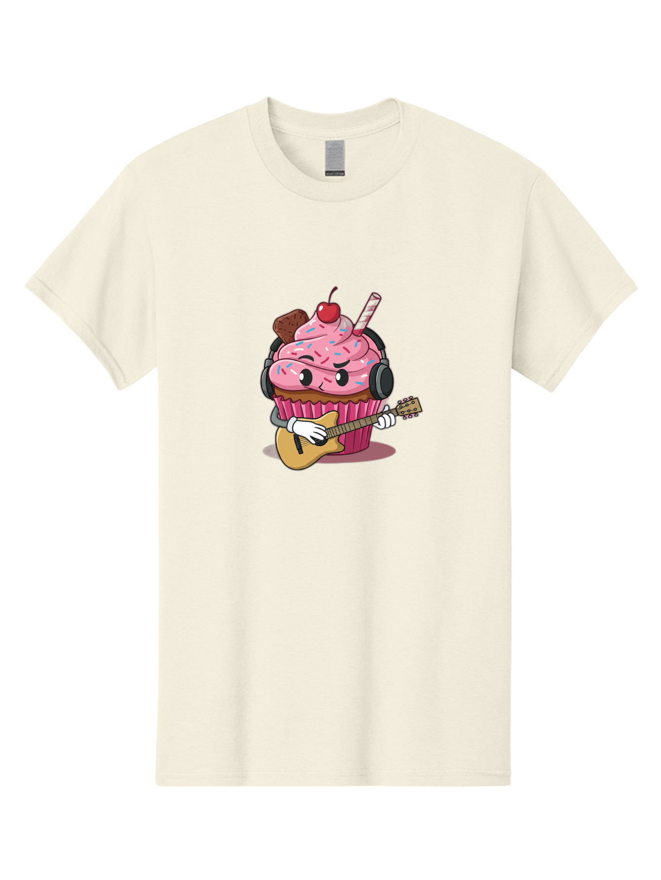 Cupcake-With-Guitar Men'S Graphic Tee, 100% Cotton, Comfortable Casual Summer Wear, Machine Washable, Vintage Camera, Old Camera, Antique Camera, Black Camera, Classic Photography, Photography Equipment, Nostalgic Device, Film Camera, Bah867