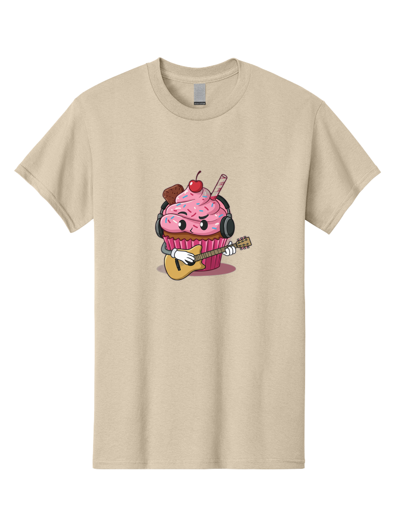 Cupcake-With-Guitar Men'S Graphic Tee, 100% Cotton, Comfortable Casual Summer Wear, Machine Washable, Vintage Camera, Old Camera, Antique Camera, Black Camera, Classic Photography, Photography Equipment, Nostalgic Device, Film Camera, Bah867