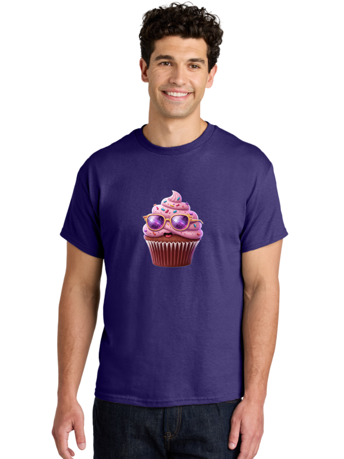 Cupcake-With-Sunglasses-1 Men'S Graphic Tee, 100% Cotton, Comfortable Casual Summer Wear, Machine Washable, Vintage Camera, Old Camera, Antique Camera, Black Camera, Classic Photography, Photography Equipment, Nostalgic Device, Film Camera, Bah872