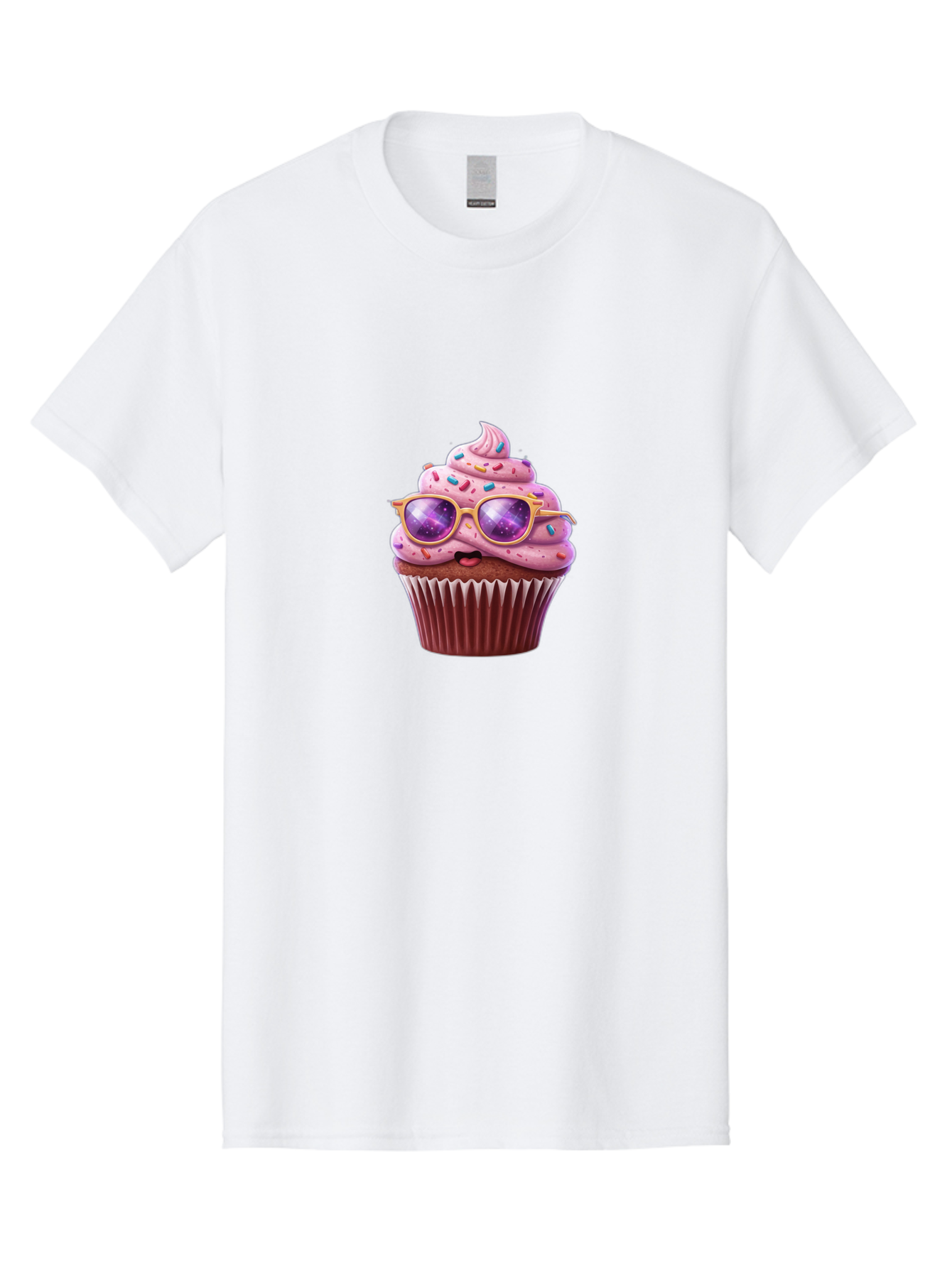 Cupcake-With-Sunglasses-1 Men'S Graphic Tee, 100% Cotton, Comfortable Casual Summer Wear, Machine Washable, Vintage Camera, Old Camera, Antique Camera, Black Camera, Classic Photography, Photography Equipment, Nostalgic Device, Film Camera, Bah872