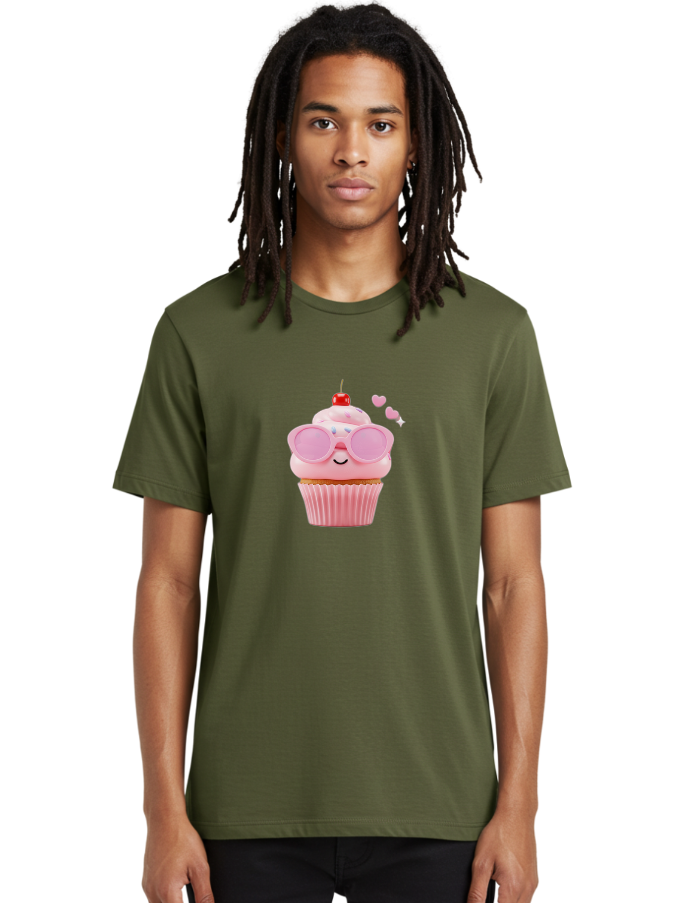 Cupcake-With-Sunglasses-2 Men'S Graphic Tee, 100% Cotton, Comfortable Casual Summer Wear, Machine Washable, Vintage Camera, Old Camera, Antique Camera, Black Camera, Classic Photography, Photography Equipment, Nostalgic Device, Film Camera, Bah873