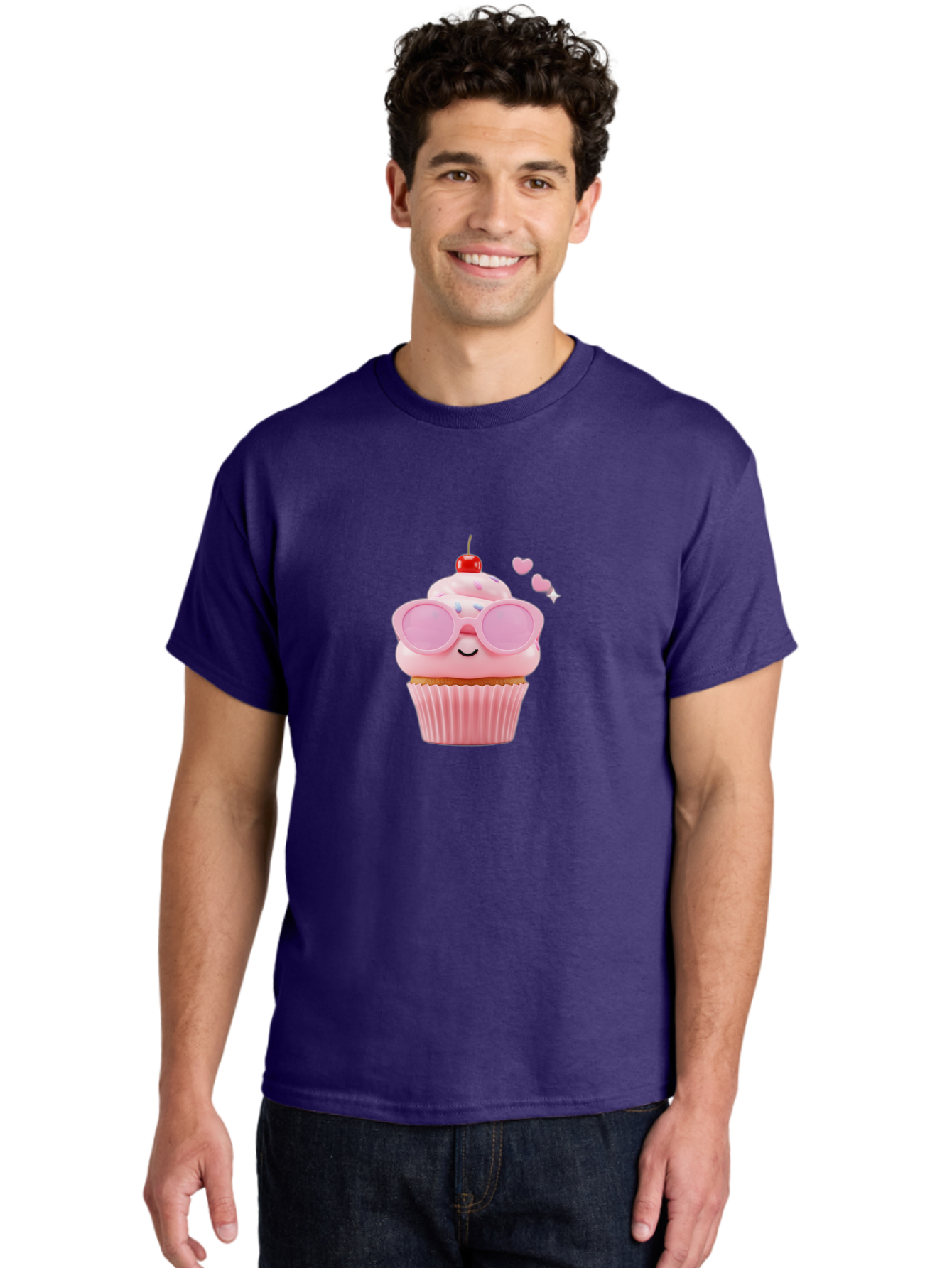 Cupcake-With-Sunglasses-2 Men'S Graphic Tee, 100% Cotton, Comfortable Casual Summer Wear, Machine Washable, Vintage Camera, Old Camera, Antique Camera, Black Camera, Classic Photography, Photography Equipment, Nostalgic Device, Film Camera, Bah873