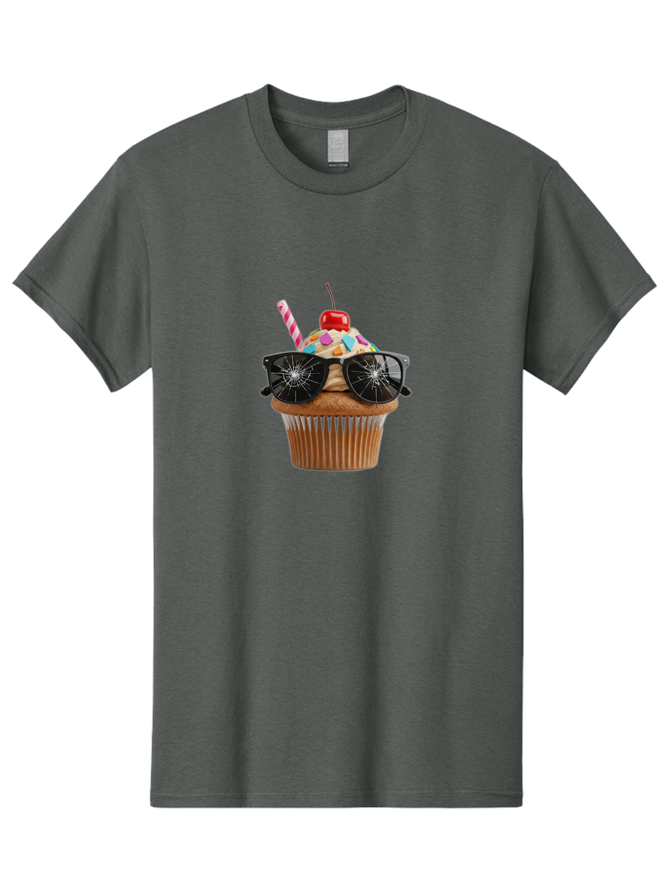Cupcake-With-Sunglasses-4 Men'S Graphic Tee, 100% Cotton, Comfortable Casual Summer Wear, Machine Washable, Vintage Camera, Old Camera, Antique Camera, Black Camera, Classic Photography, Photography Equipment, Nostalgic Device, Film Camera, Bah875