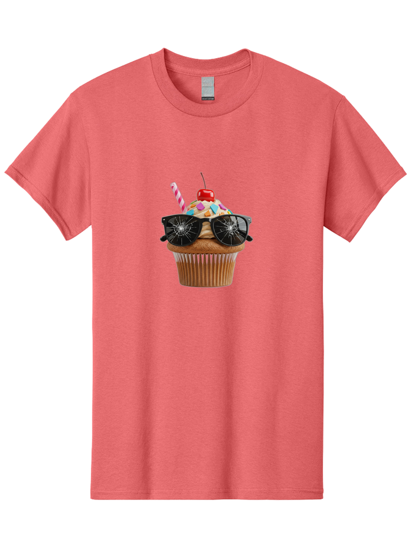 Cupcake-With-Sunglasses-4 Men'S Graphic Tee, 100% Cotton, Comfortable Casual Summer Wear, Machine Washable, Vintage Camera, Old Camera, Antique Camera, Black Camera, Classic Photography, Photography Equipment, Nostalgic Device, Film Camera, Bah875