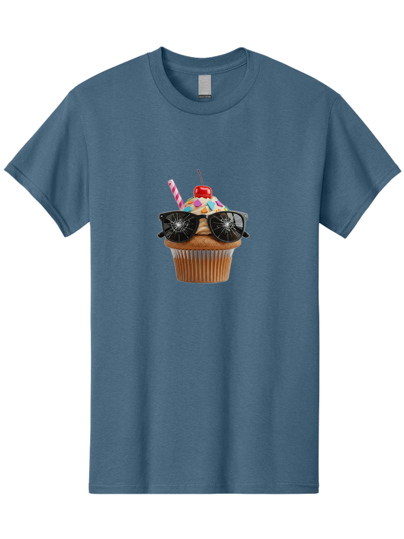 Cupcake-With-Sunglasses-4 Men'S Graphic Tee, 100% Cotton, Comfortable Casual Summer Wear, Machine Washable, Vintage Camera, Old Camera, Antique Camera, Black Camera, Classic Photography, Photography Equipment, Nostalgic Device, Film Camera, Bah875