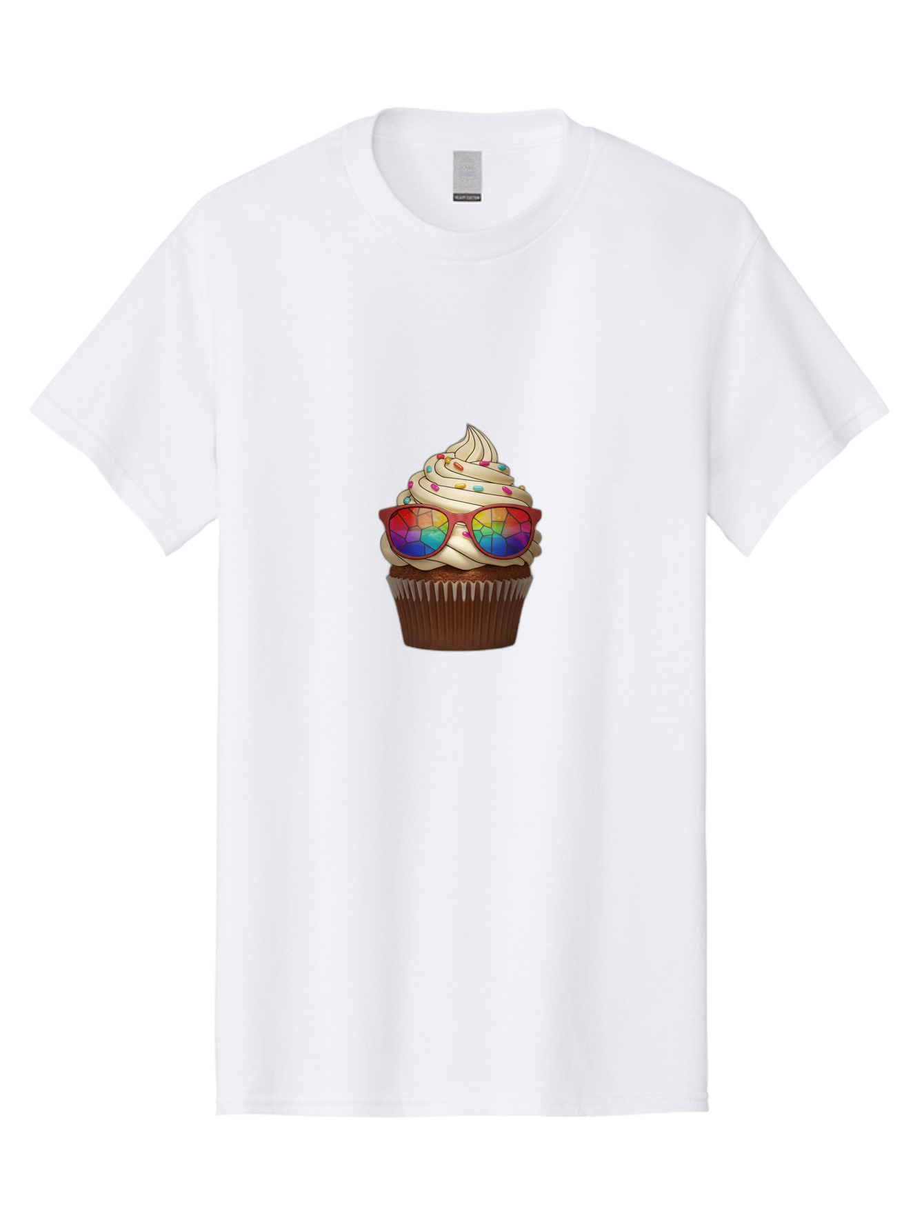 Cupcake-With-Sunglasses-5 Men'S Graphic Tee, 100% Cotton, Comfortable Casual Summer Wear, Machine Washable, Vintage Camera, Old Camera, Antique Camera, Black Camera, Classic Photography, Photography Equipment, Nostalgic Device, Film Camera, Bah876