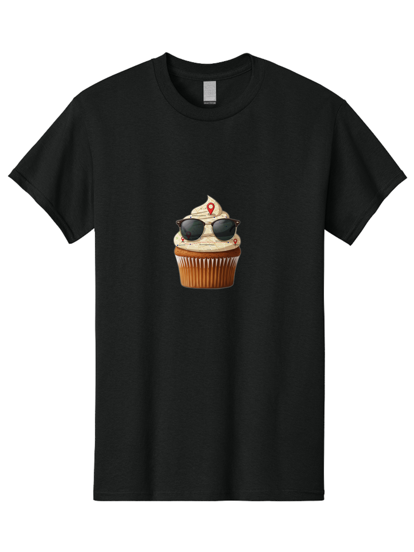 Cupcake-With-Sunglasses-6 Men'S Graphic Tee, 100% Cotton, Comfortable Casual Summer Wear, Machine Washable, Vintage Camera, Old Camera, Antique Camera, Black Camera, Classic Photography, Photography Equipment, Nostalgic Device, Film Camera, Bah877