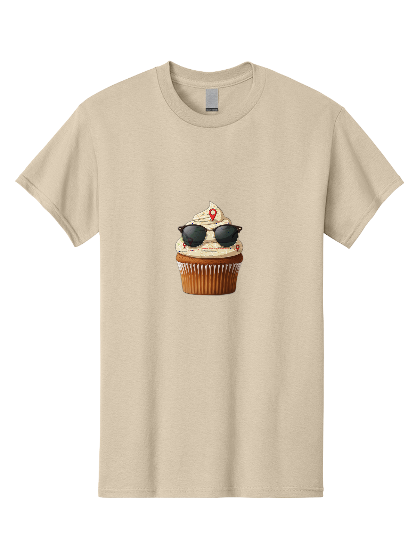 Cupcake-With-Sunglasses-6 Men'S Graphic Tee, 100% Cotton, Comfortable Casual Summer Wear, Machine Washable, Vintage Camera, Old Camera, Antique Camera, Black Camera, Classic Photography, Photography Equipment, Nostalgic Device, Film Camera, Bah877