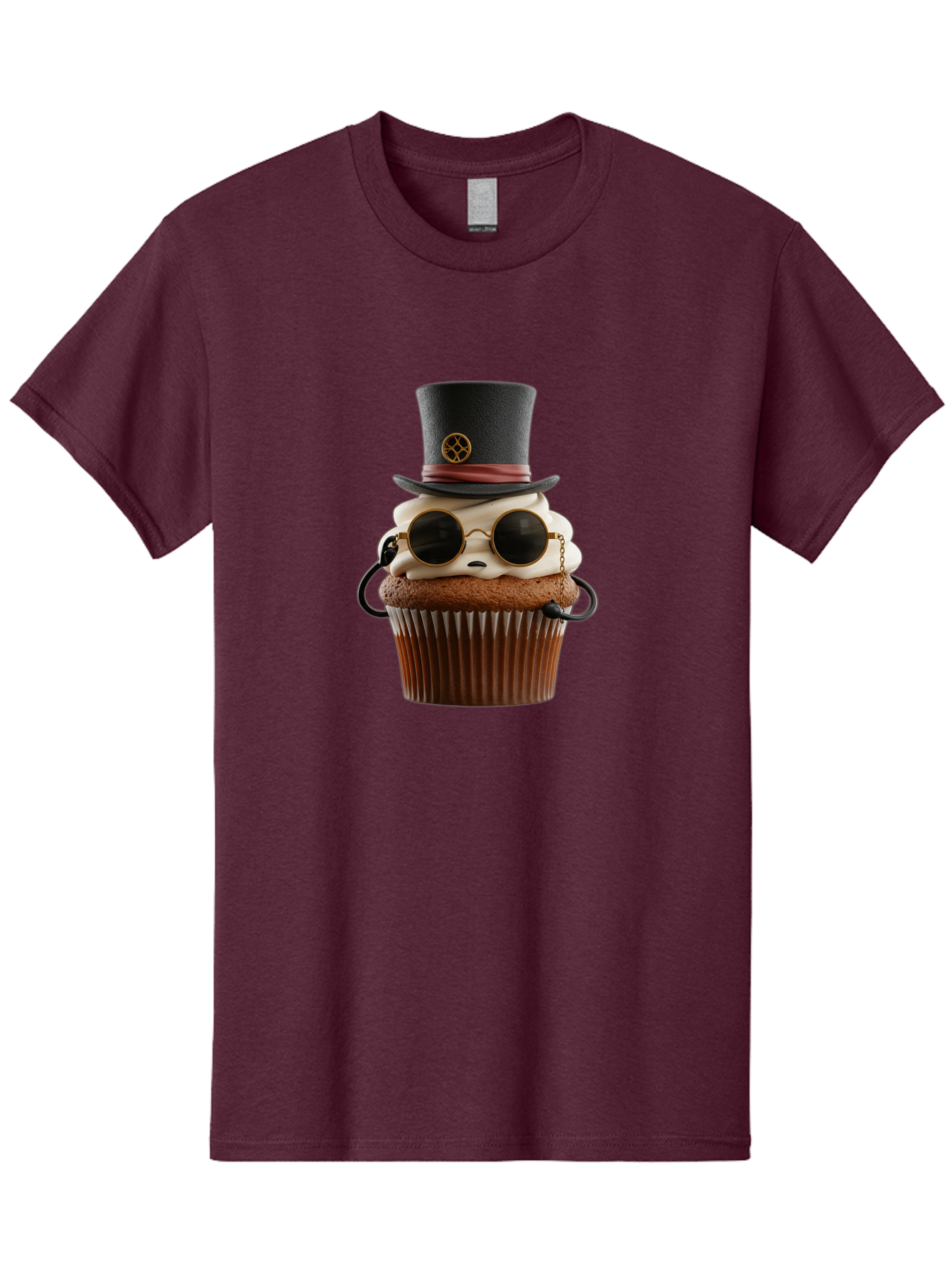 Cupcake-With-Top-Hat-And-Sunglasses Men'S Graphic Tee, 100% Cotton, Comfortable Casual Summer Wear, Machine Washable, Vintage Camera, Old Camera, Antique Camera, Black Camera, Classic Photography, Photography Equipment, Nostalgic Device, Bah879