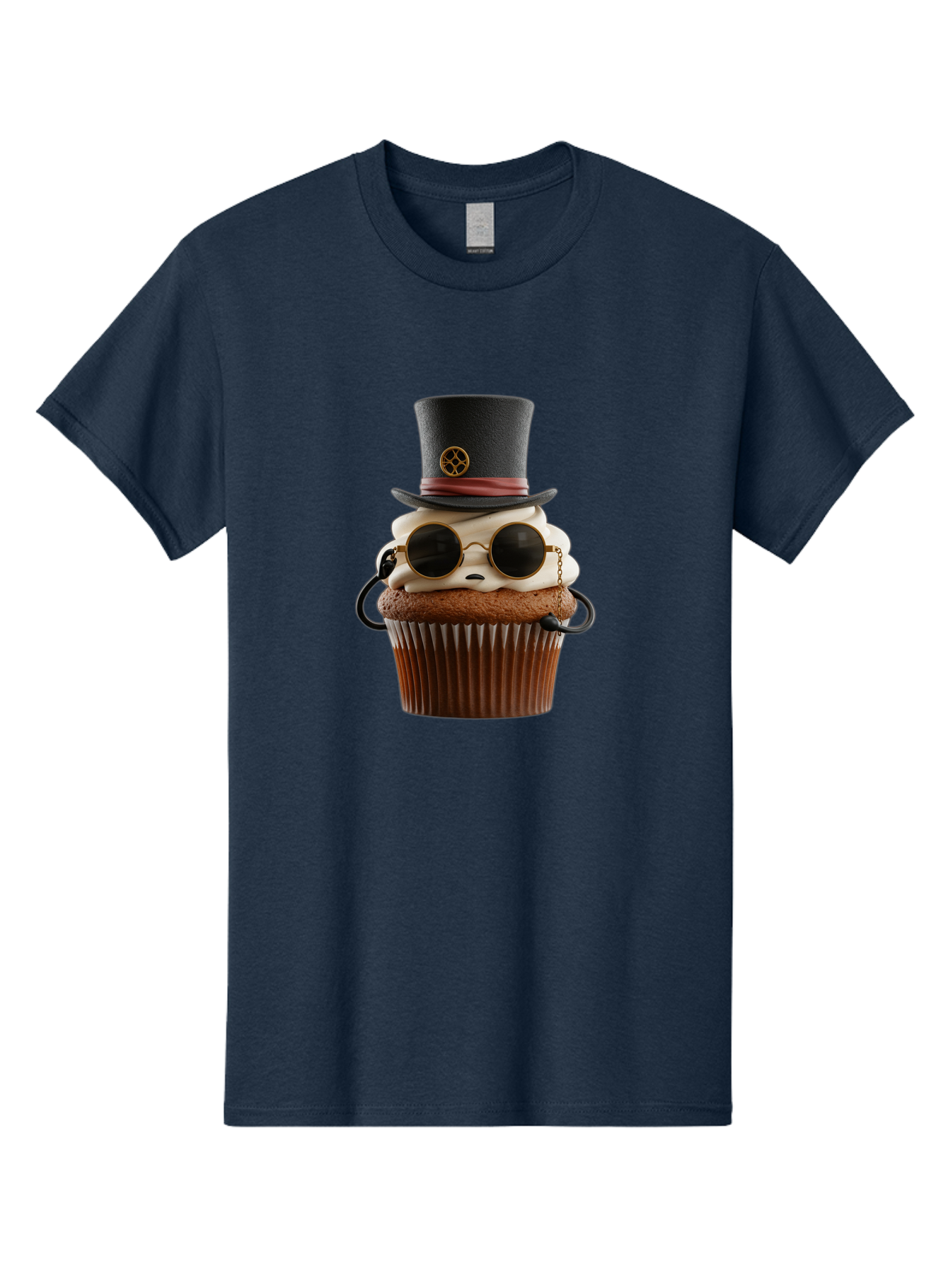Cupcake-With-Top-Hat-And-Sunglasses Men'S Graphic Tee, 100% Cotton, Comfortable Casual Summer Wear, Machine Washable, Vintage Camera, Old Camera, Antique Camera, Black Camera, Classic Photography, Photography Equipment, Nostalgic Device, Bah879