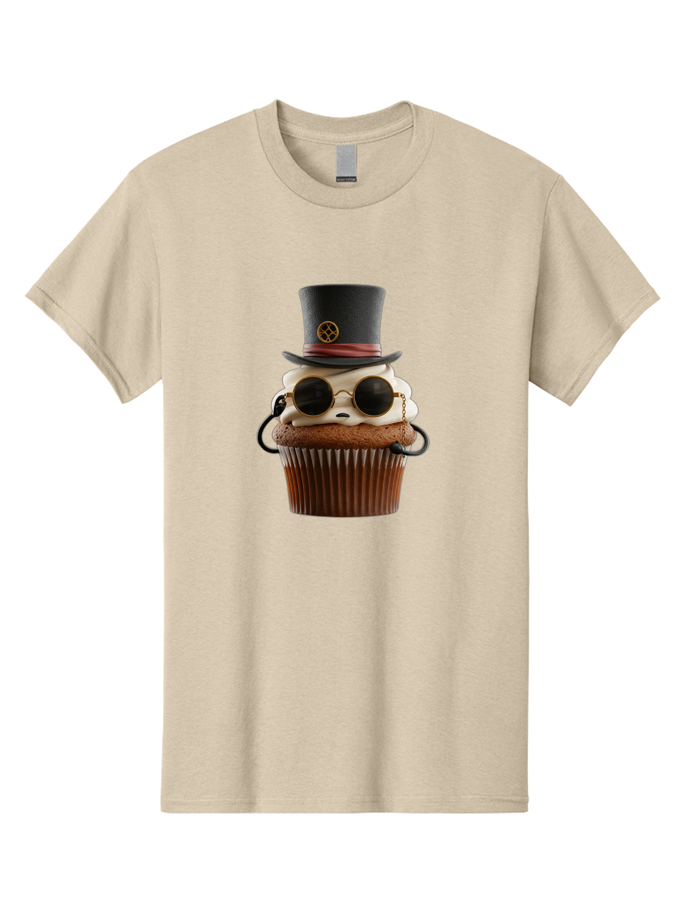 Cupcake-With-Top-Hat-And-Sunglasses Men'S Graphic Tee, 100% Cotton, Comfortable Casual Summer Wear, Machine Washable, Vintage Camera, Old Camera, Antique Camera, Black Camera, Classic Photography, Photography Equipment, Nostalgic Device, Bah879