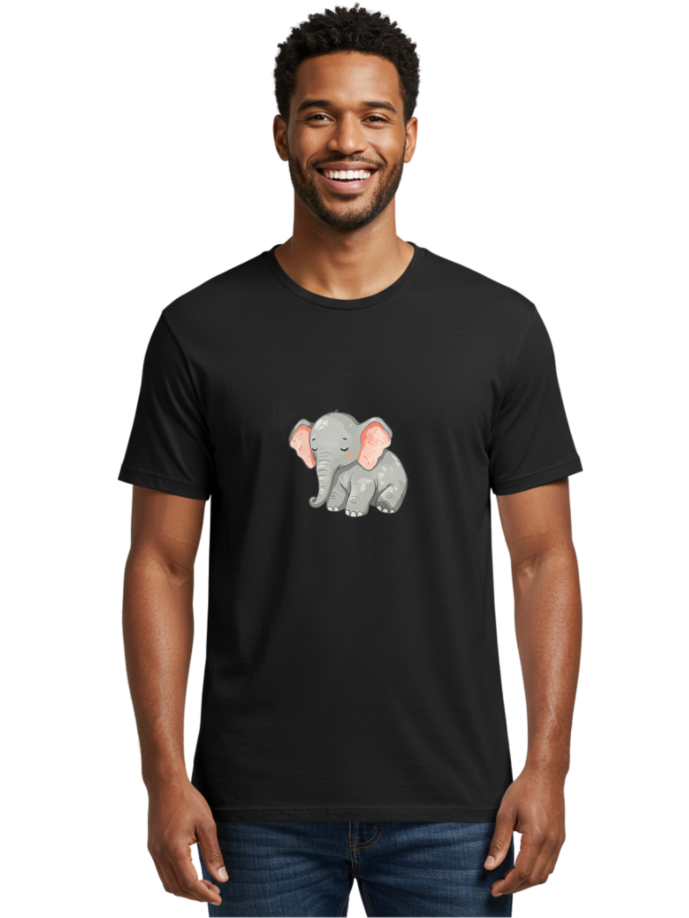 Cute-Elephant-1 Men'S Graphic Tee, 100% Cotton, Comfortable Casual Summer Wear, Machine Washable, Vintage Camera, Old Camera, Antique Camera, Black Camera, Classic Photography, Photography Equipment, Nostalgic Device, Film Camera, Camera Art Bah884