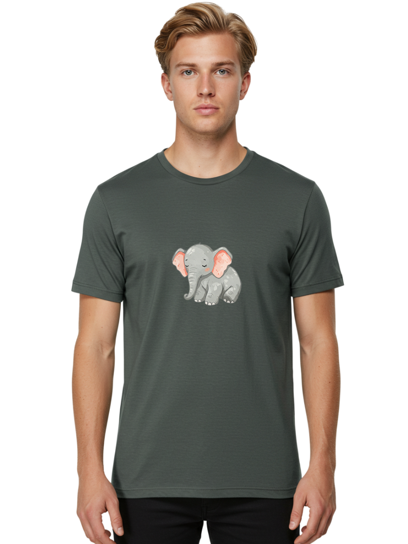 Cute-Elephant-1 Men'S Graphic Tee, 100% Cotton, Comfortable Casual Summer Wear, Machine Washable, Vintage Camera, Old Camera, Antique Camera, Black Camera, Classic Photography, Photography Equipment, Nostalgic Device, Film Camera, Camera Art Bah884