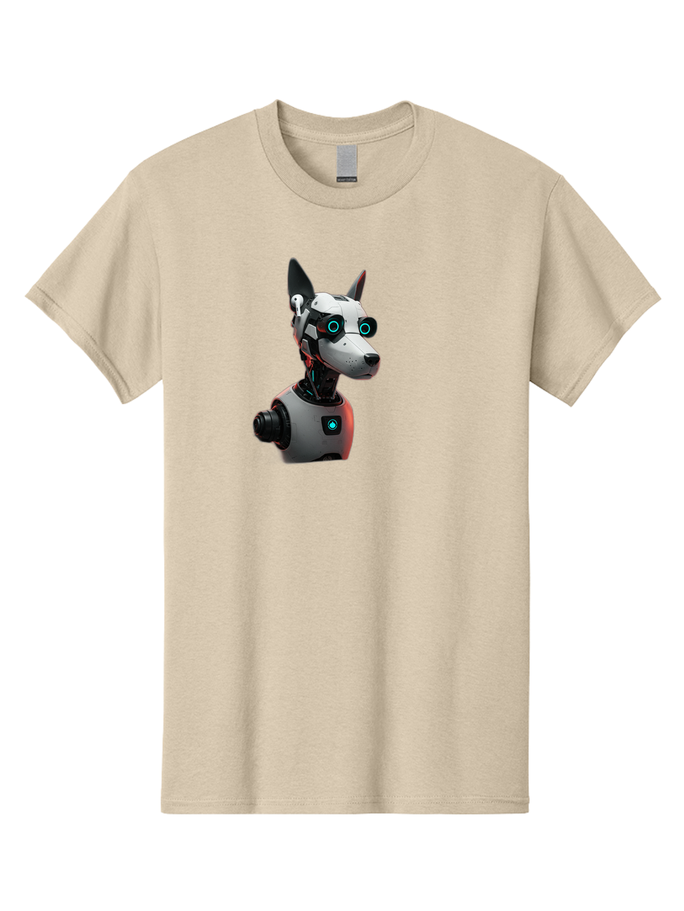 Cybernetic-Dog-Head Men'S Graphic Tee, 100% Cotton, Comfortable Casual Summer Wear, Machine Washable, Vintage Camera, Old Camera, Antique Camera, Black Camera, Classic Photography, Photography Equipment, Nostalgic Device, Film Camera, Bah887