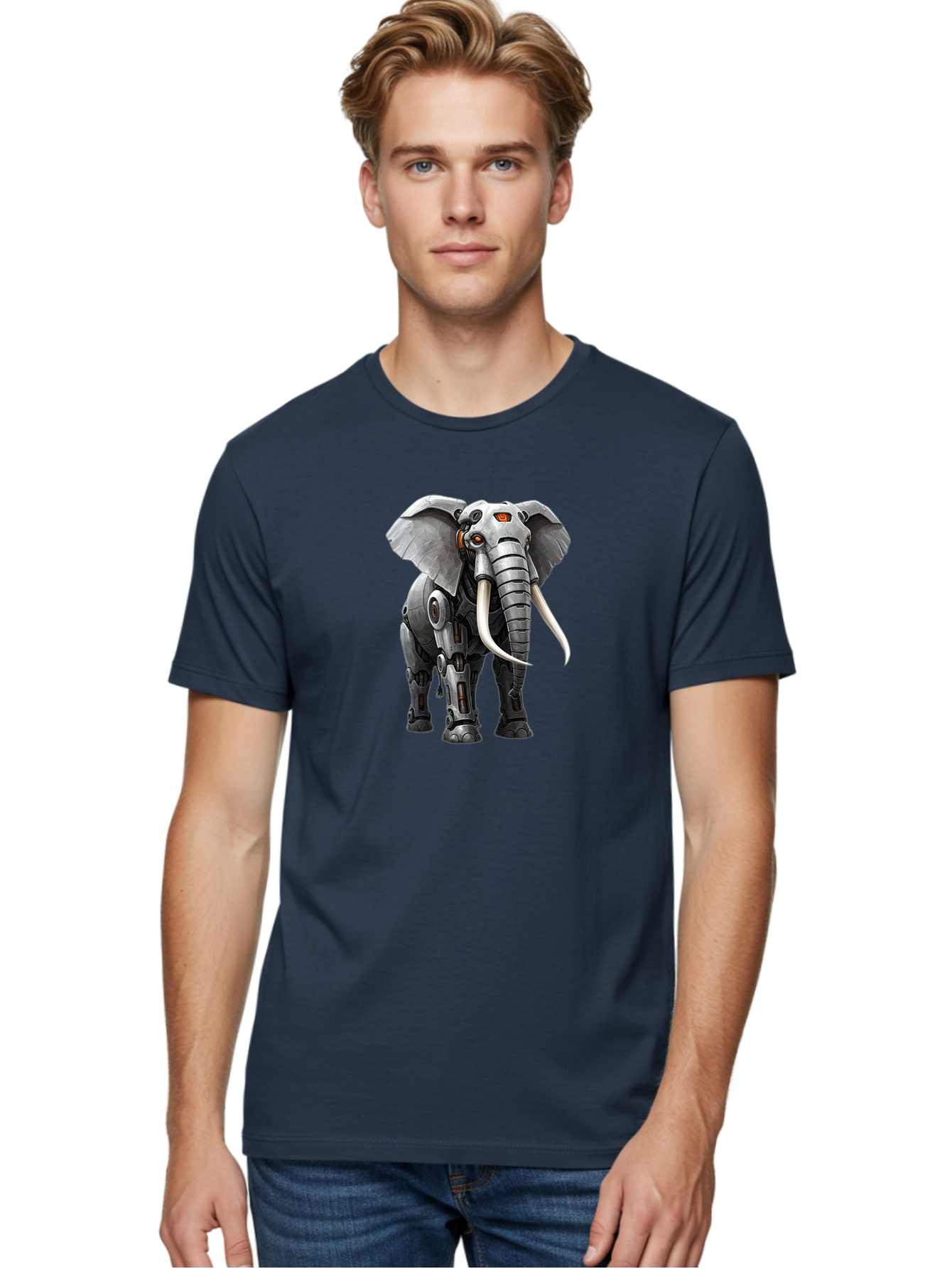 Cybernetic-Elephant Men'S Graphic Tee, 100% Cotton, Comfortable Casual Summer Wear, Machine Washable, Vintage Camera, Old Camera, Antique Camera, Black Camera, Classic Photography, Photography Equipment, Nostalgic Device, Film Camera, Bah888